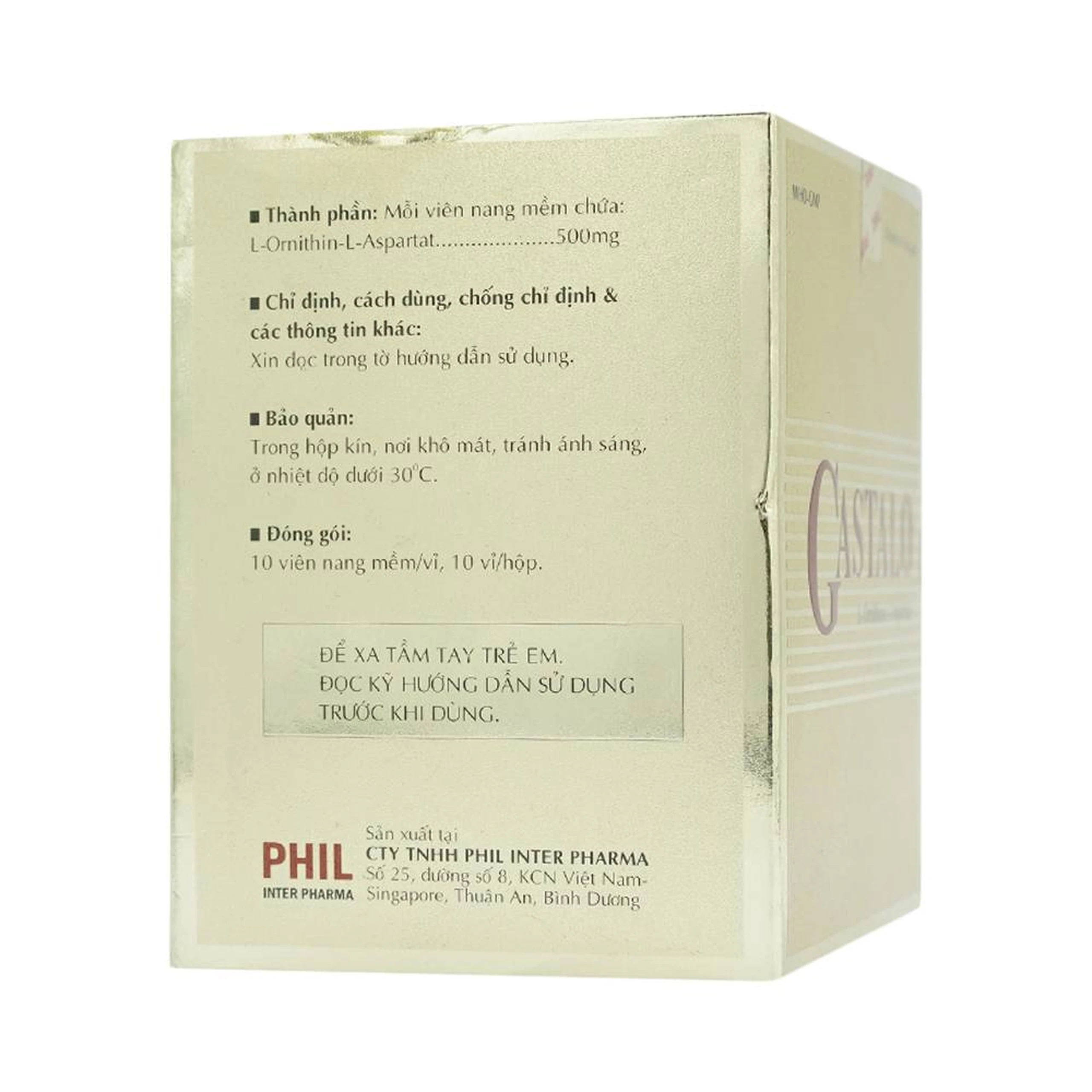Thuốc Gastalo Phil điều trị tăng Ammoniac huyết trong bệnh gan cấp và mãn tính (10 vỉ x 10 viên)