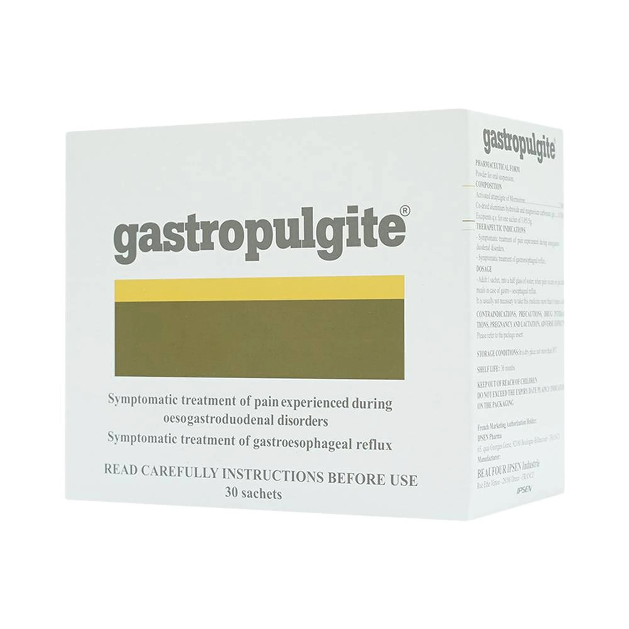 Bột Gastropulgite Ipsen điều trị rối loạn thực quản, dạ dày, tá tràng (30 gói)