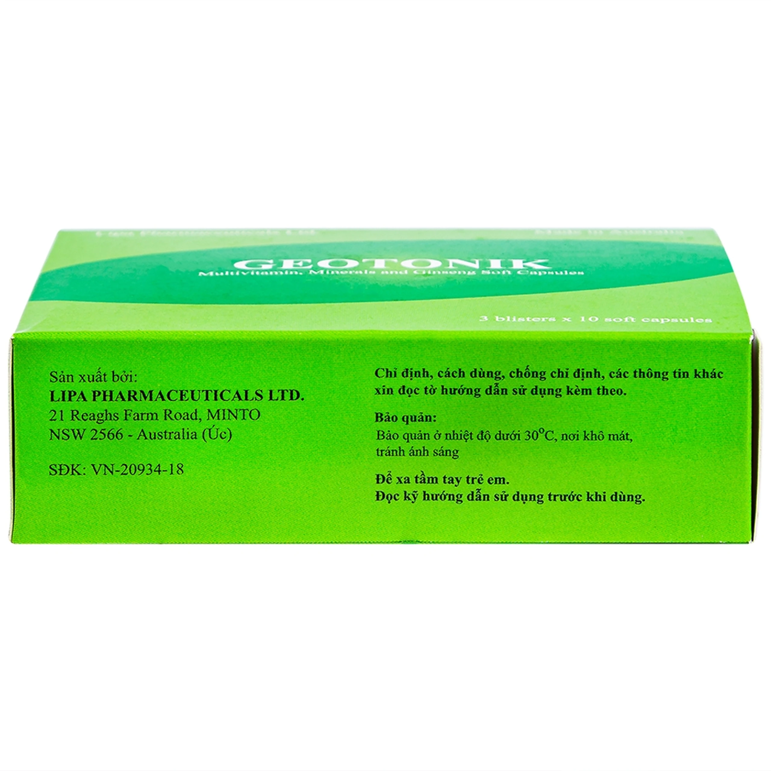 Thuốc Geotonik bổ sung Vitamin, khoáng chất (3 vỉ x 10 viên)