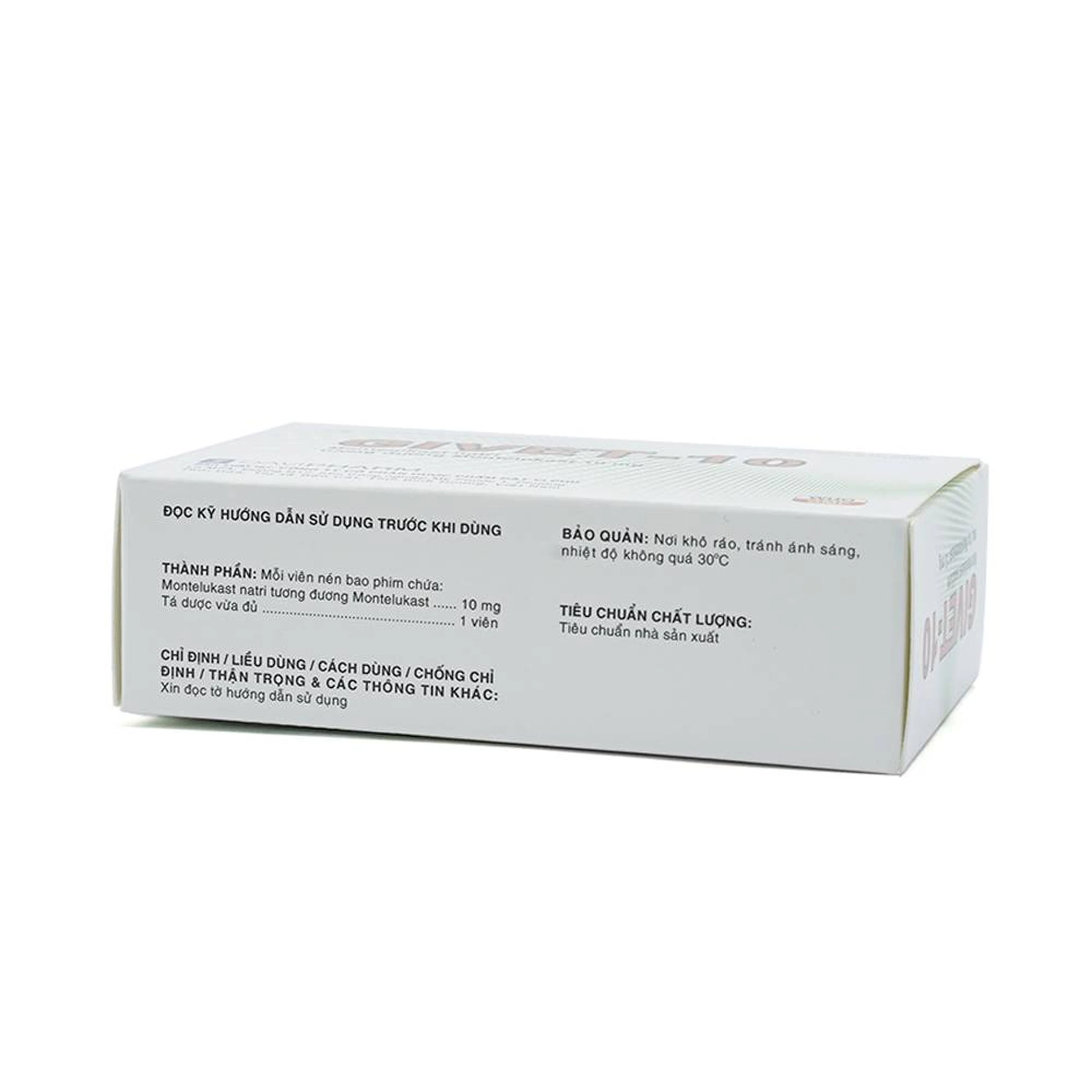Thuốc Givet-10 Davipharm phòng và điều trị viêm phế quản mạn tính (4 vỉ x 7 viên)