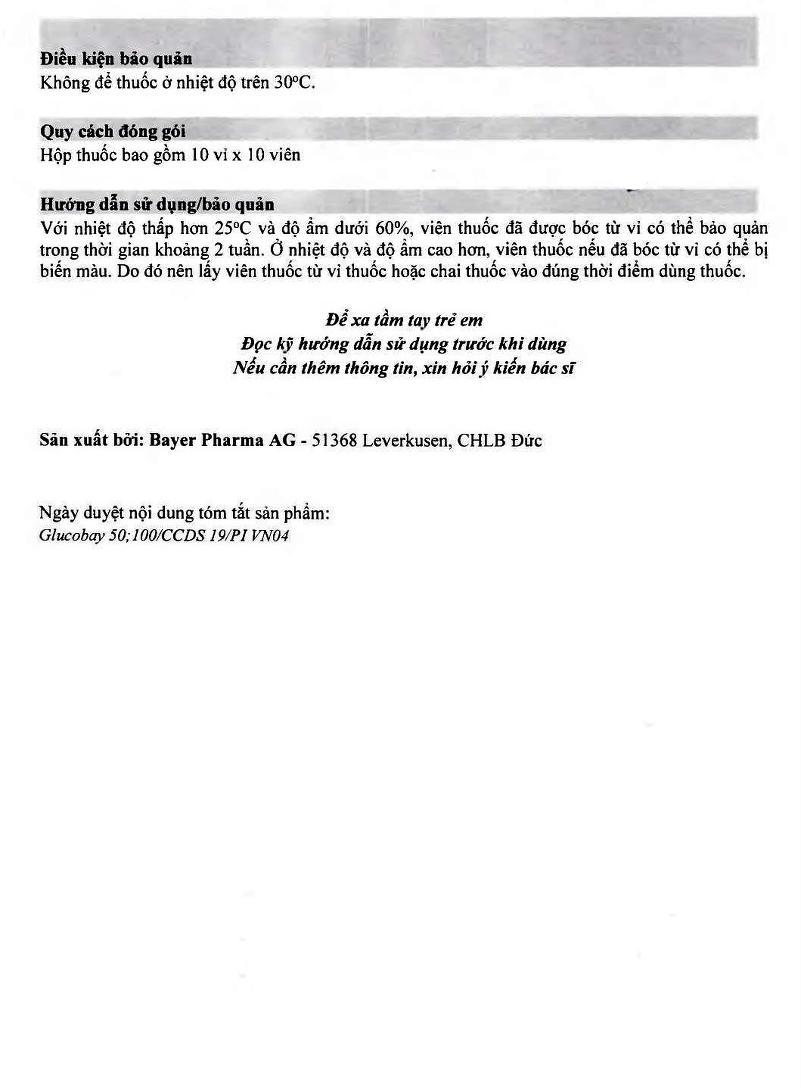 Thuốc Glucobay 50 điều trị kết hợp chế độ ăn kiêng cho bệnh nhân đái tháo đường (10 vỉ x 10 viên)