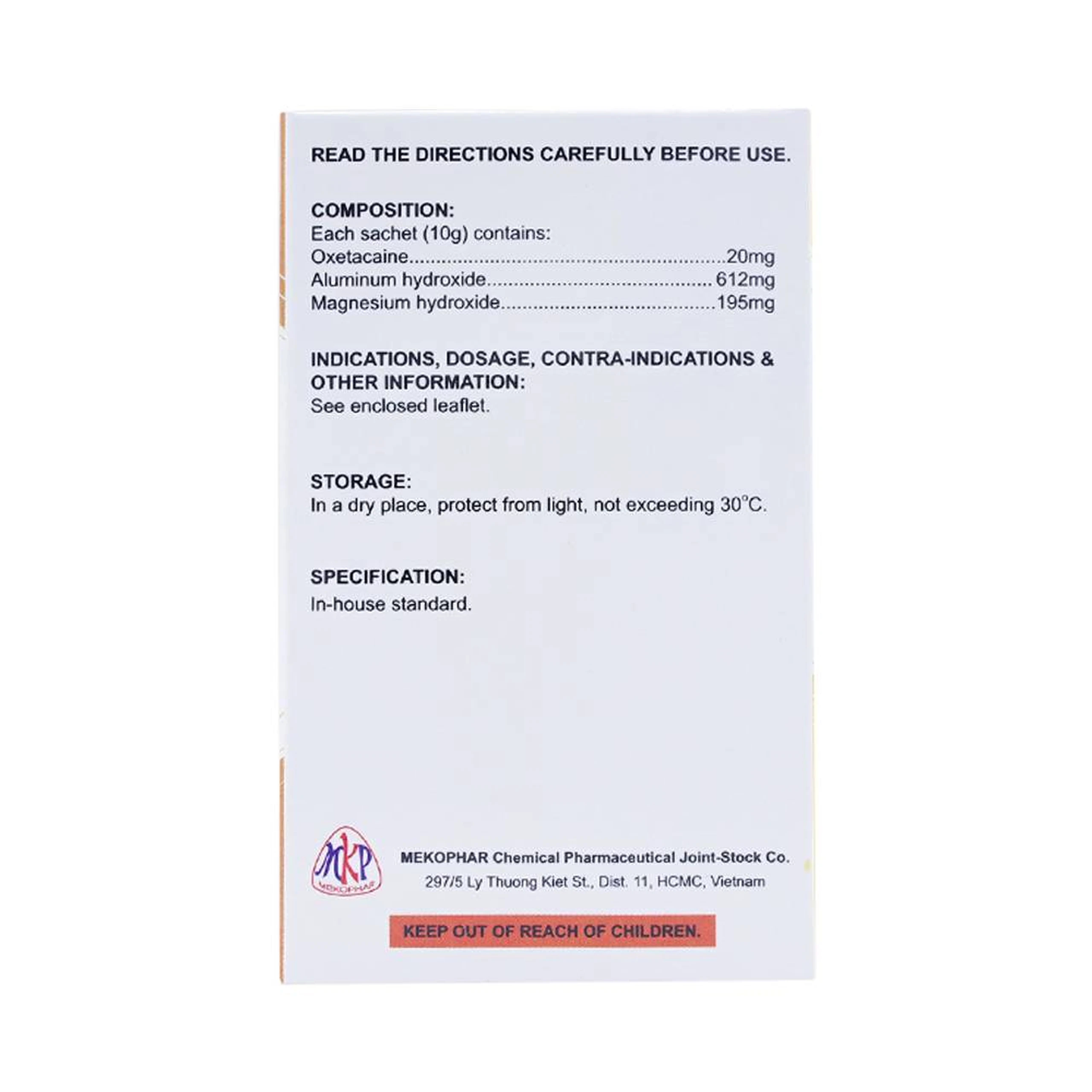 Hỗn dịch uống Glumarix 10g Mekophar điều trị triệu chứng tăng tiết acid dịch vị, khó chịu dạ dày (20 gói)