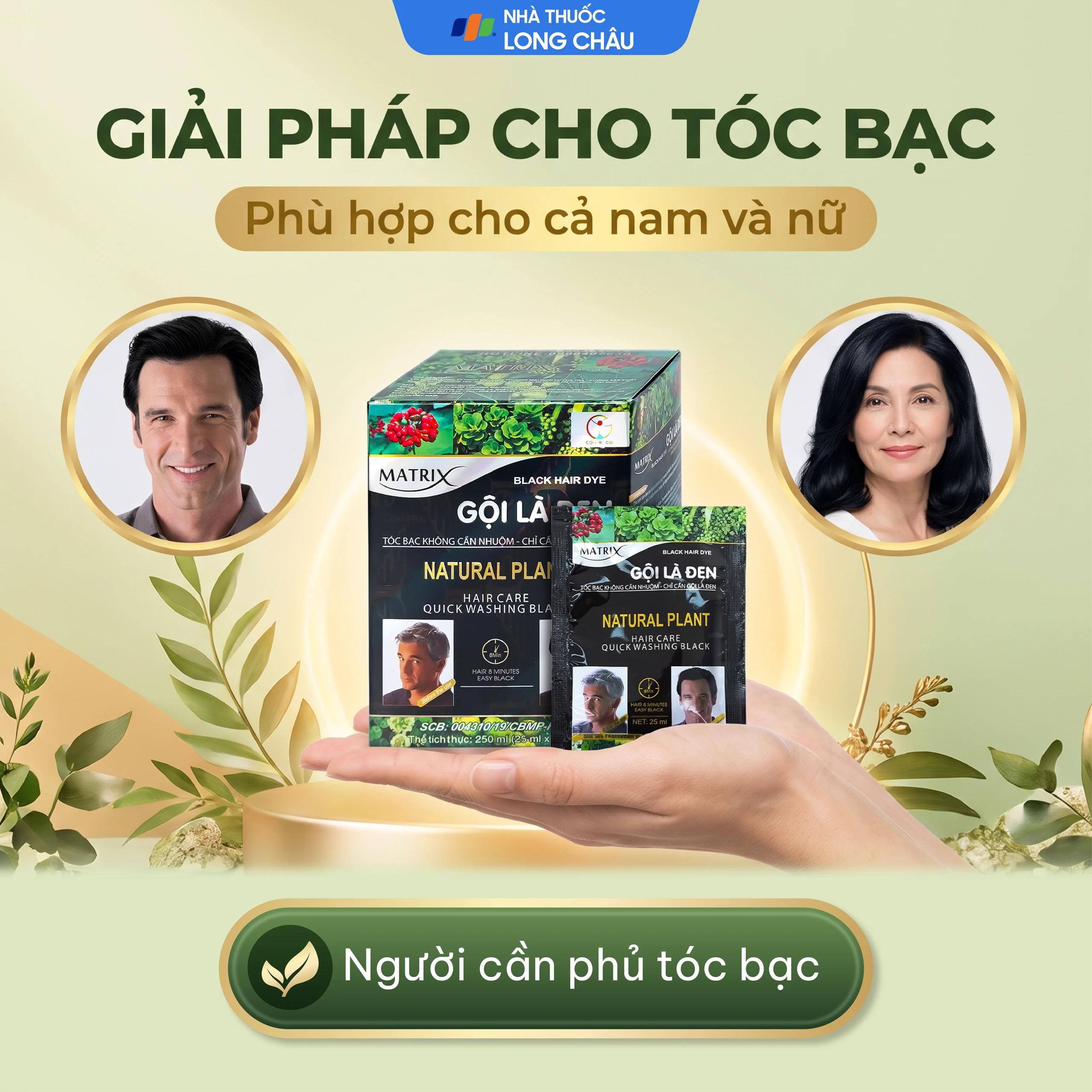 Dầu gội nhuộm đen tóc Matrix gội là đen (10 gói x 25ml) 4