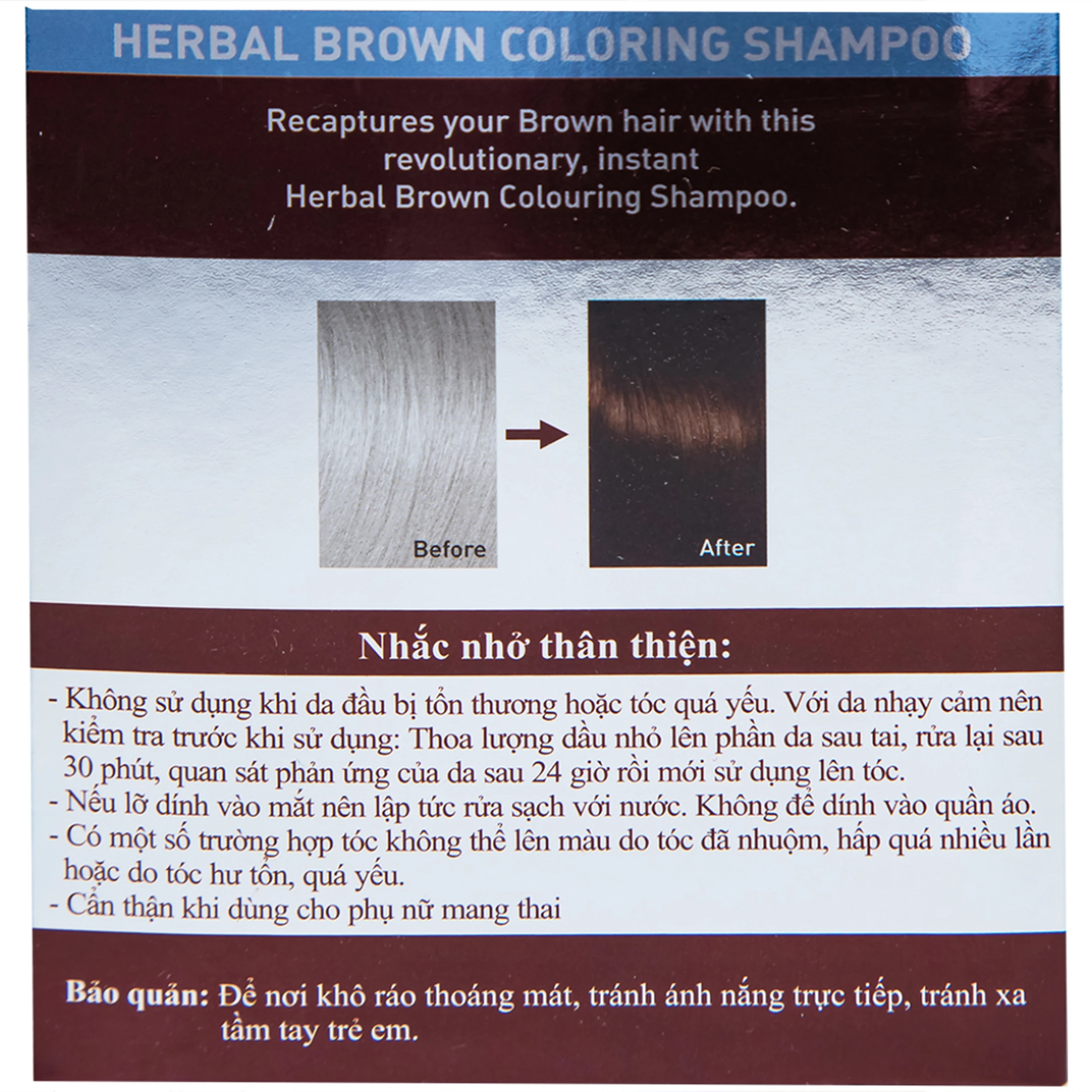 Gội là nâu Matrix làm thay đổi màu tóc, che phủ tóc bạc (10 gói x 30ml)