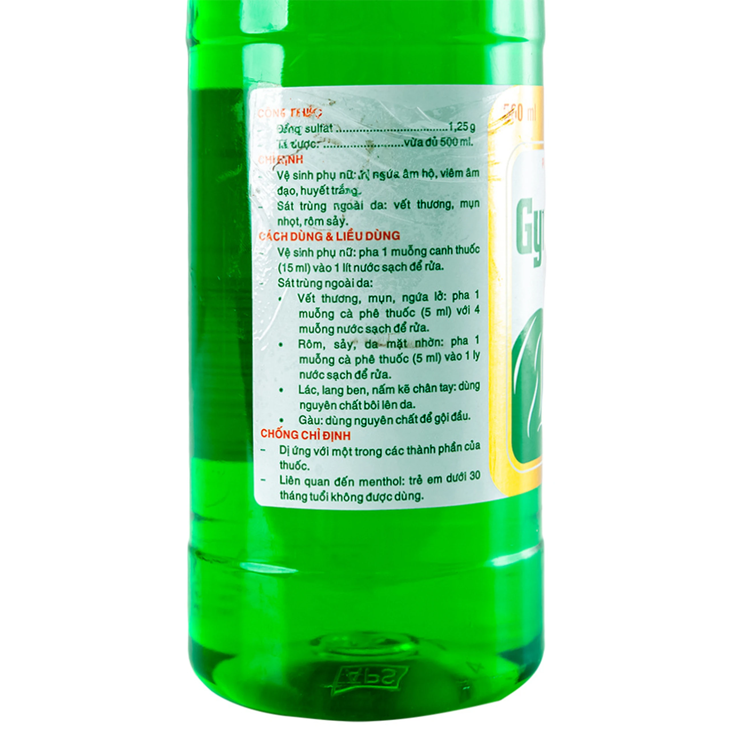 Dung dịch vệ sinh Gynofar Pharmedic điều trị ngứa âm hộ, viêm âm đạo, huyết trắng (500ml)