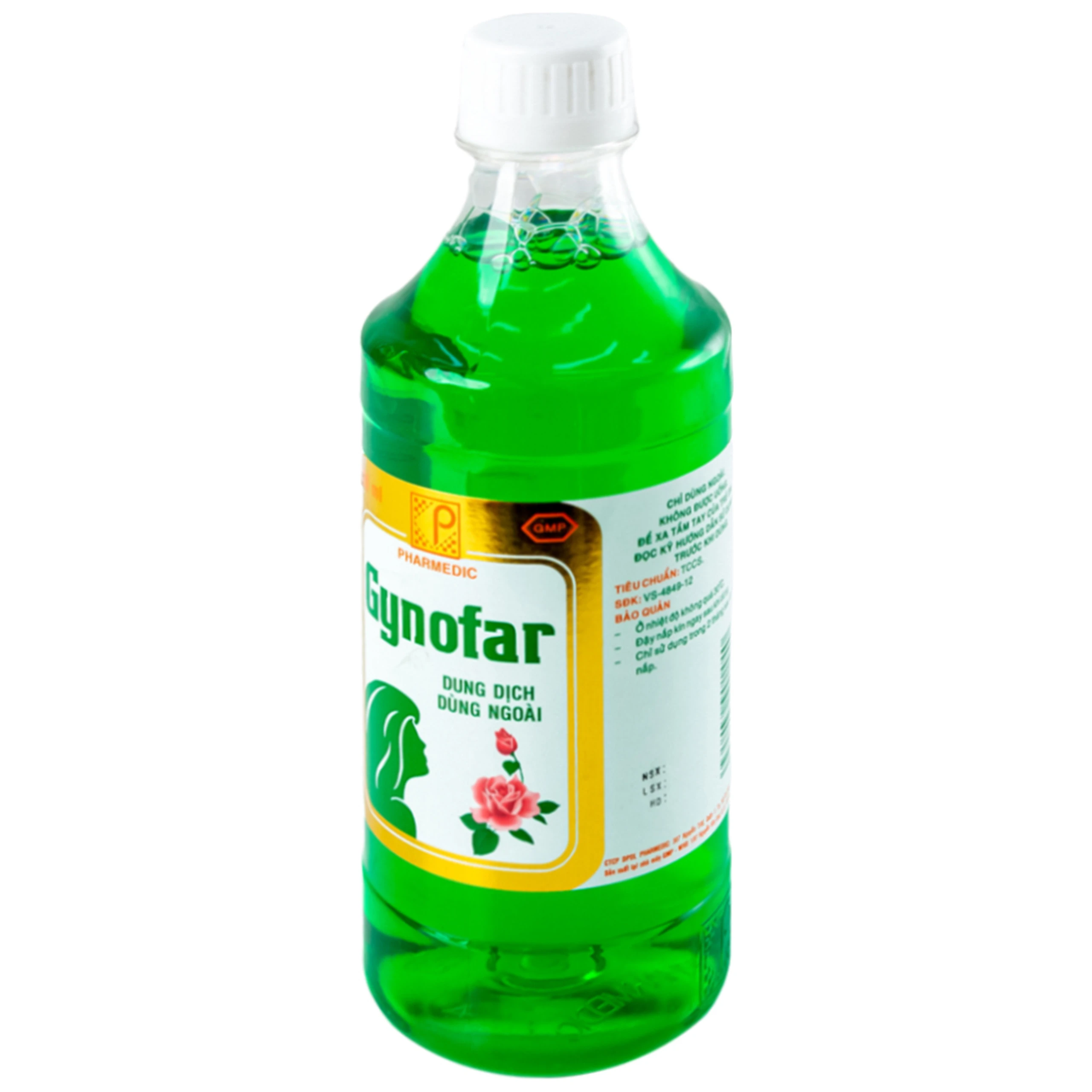Dung dịch vệ sinh Gynofar Pharmedic điều trị ngứa âm hộ, viêm âm đạo, huyết trắng (500ml)