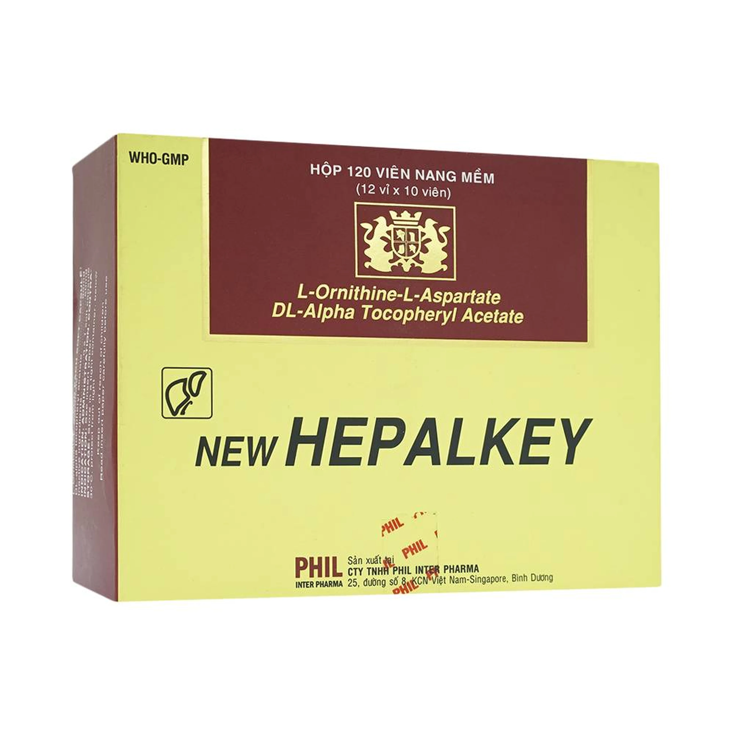 Thuốc Hepalkey Phil dùng trong trường hợp tăng amoniac do viêm gan cấp và mãn tính (12 vỉ x 10 viên) 1