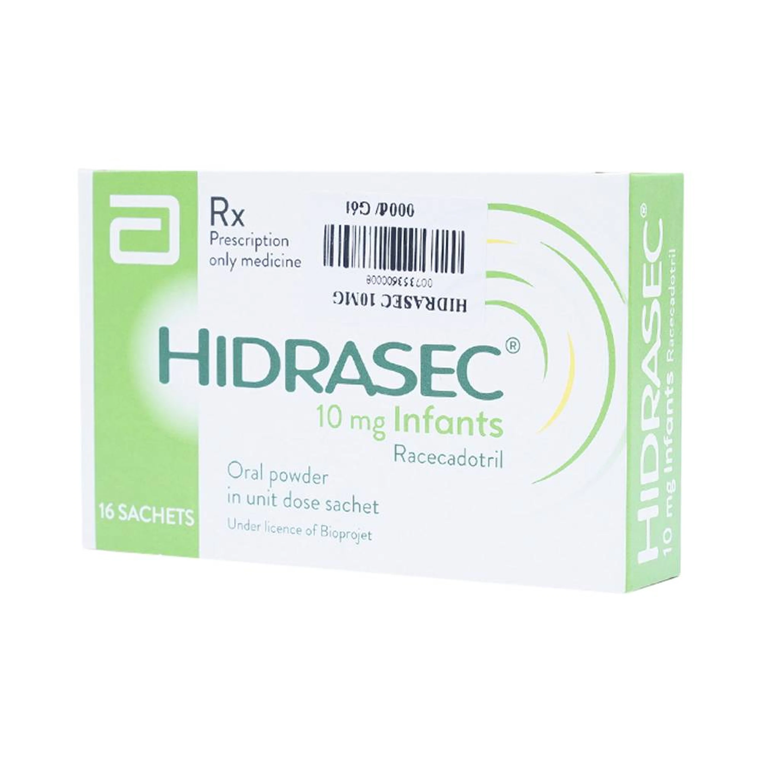 Thuốc bột Hidrasec 10mg điều trị tiêu chảy cấp ở trẻ (16 gói)