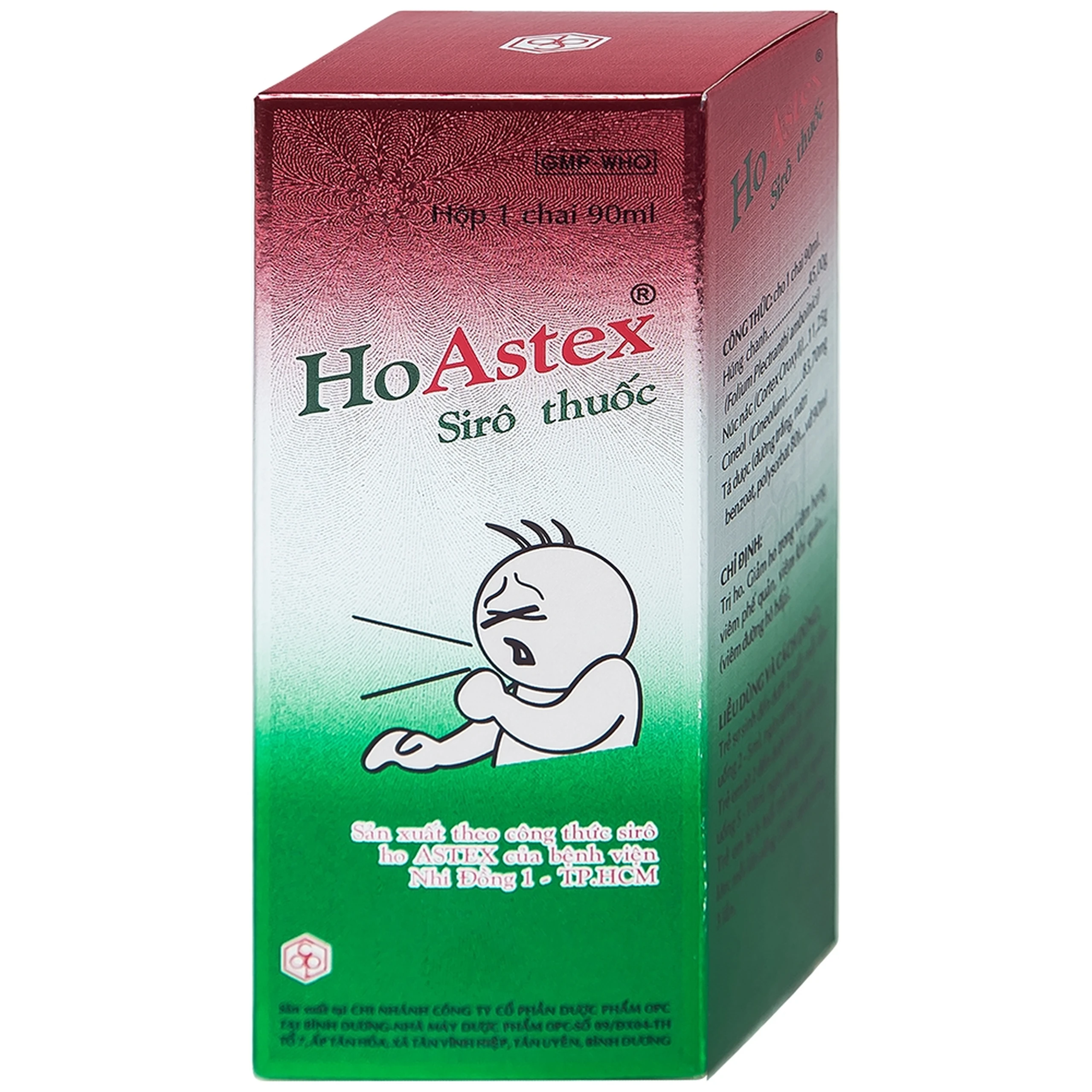 Siro HoAstex OPC điều trị ho, giảm ho trong viêm họng, viêm phế quản (90ml)