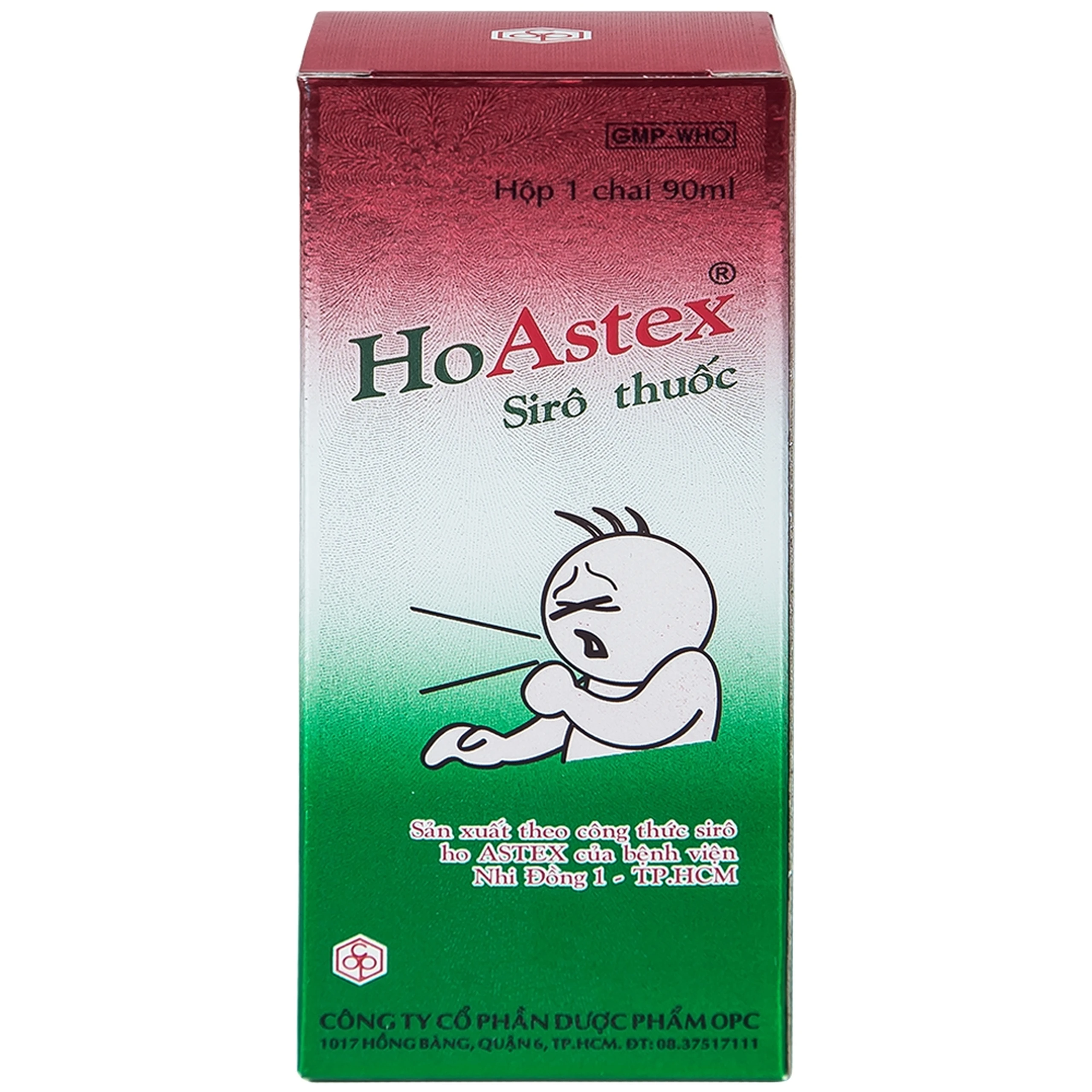 Siro HoAstex OPC điều trị ho, giảm ho trong viêm họng, viêm phế quản (90ml)