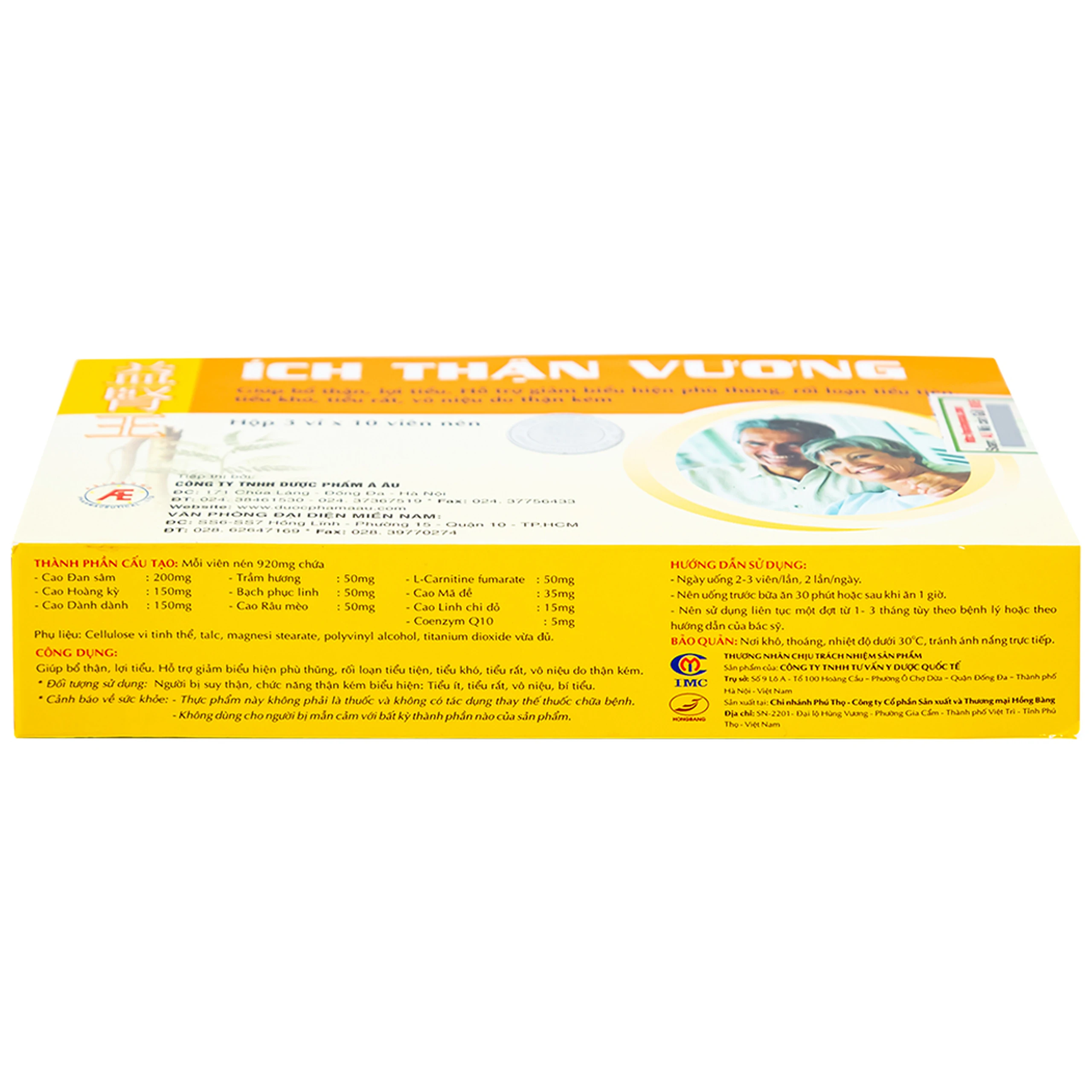 Viên uống bổ thận Ích Thận Vương Á Âu (3 vỉ x 10 viên)