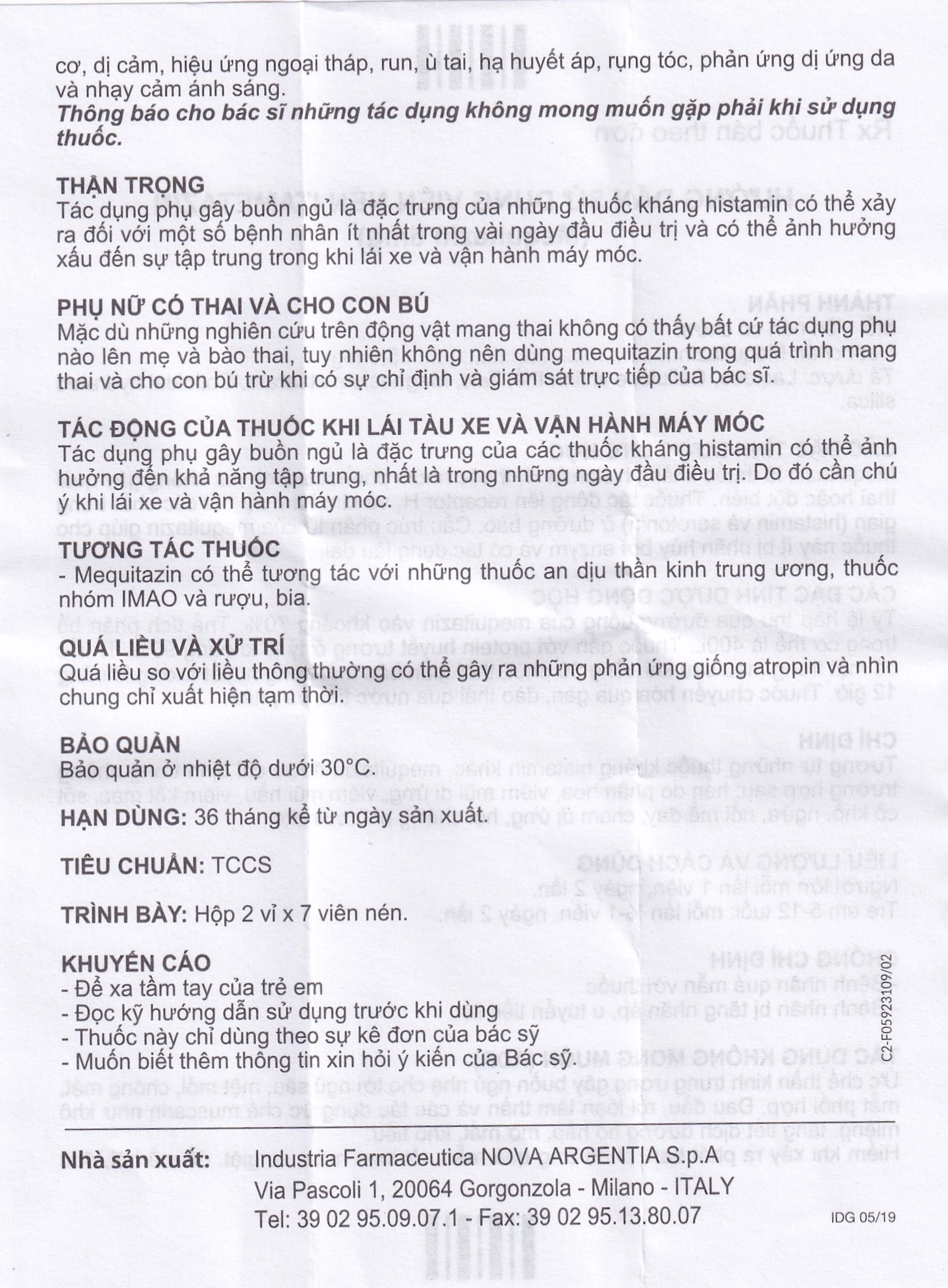 Viên nén Itametazin 5mg Nova Argentia điều trị hen do phấn hoa, viêm mũi dị ứng, viêm kết mạc (2 vỉ x 7 viên)