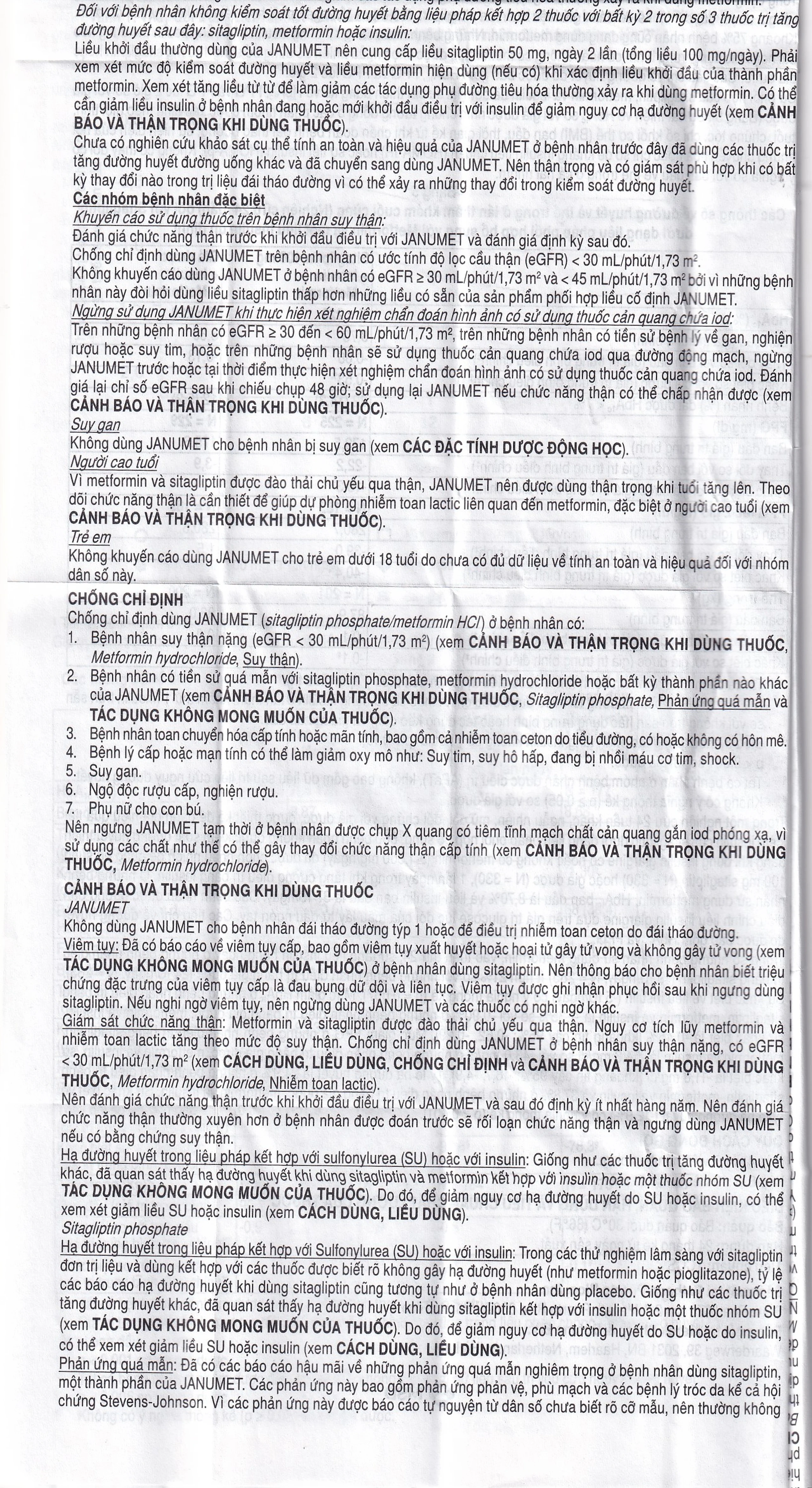 Viên nén Janumet 50mg/500mg MSD điều trị đái tháo đường típ 2 (4 vỉ x 7 viên)