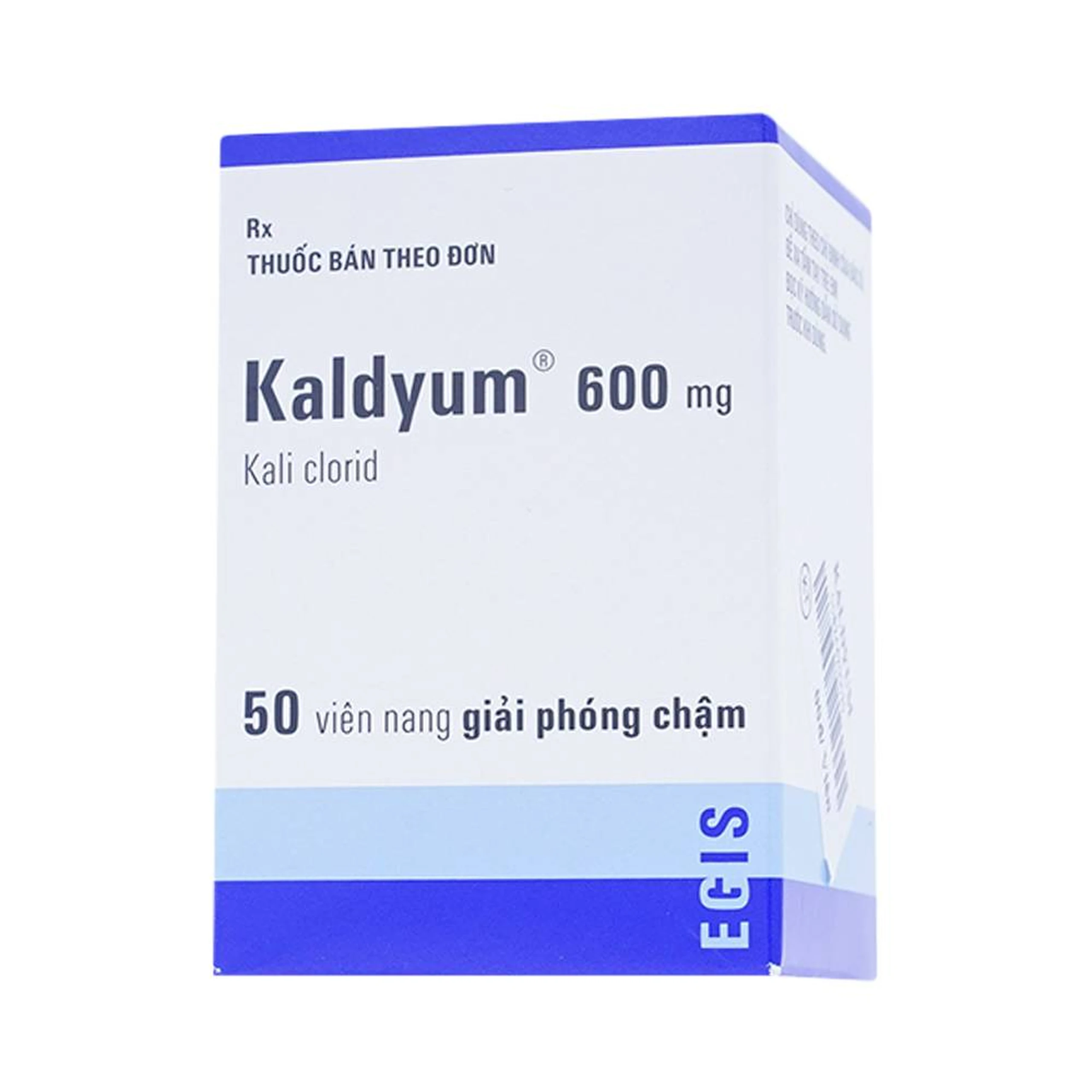 Thuốc Kaldyum 600mg Egis Pharma phòng ngừa, điều trị giảm kali huyết (50 viên)