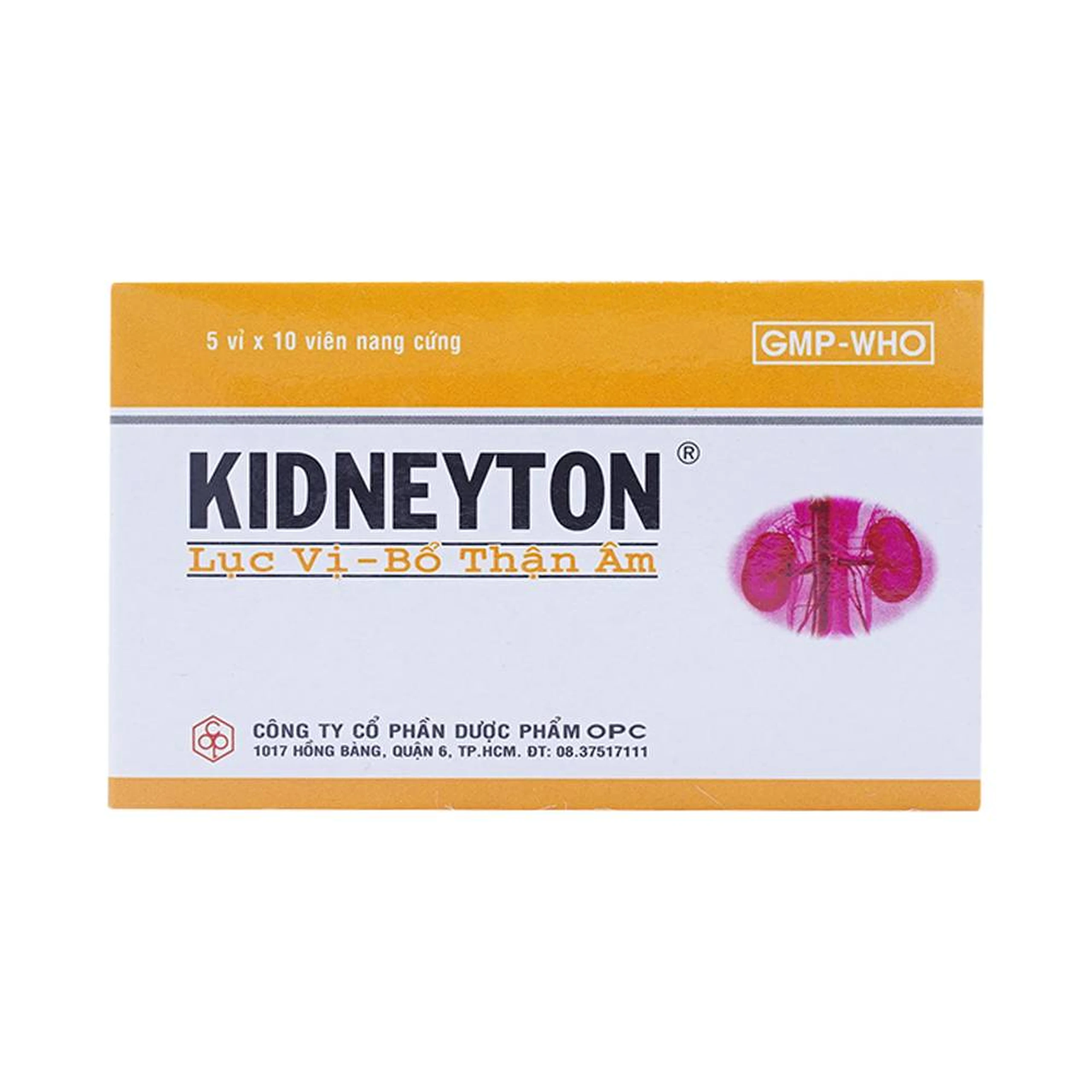 Thuốc Kidneyton OPC dùng cho người tinh huyết suy kém, thắt lưng đầu gối mỏi yếu (5 vỉ x 10 viên)