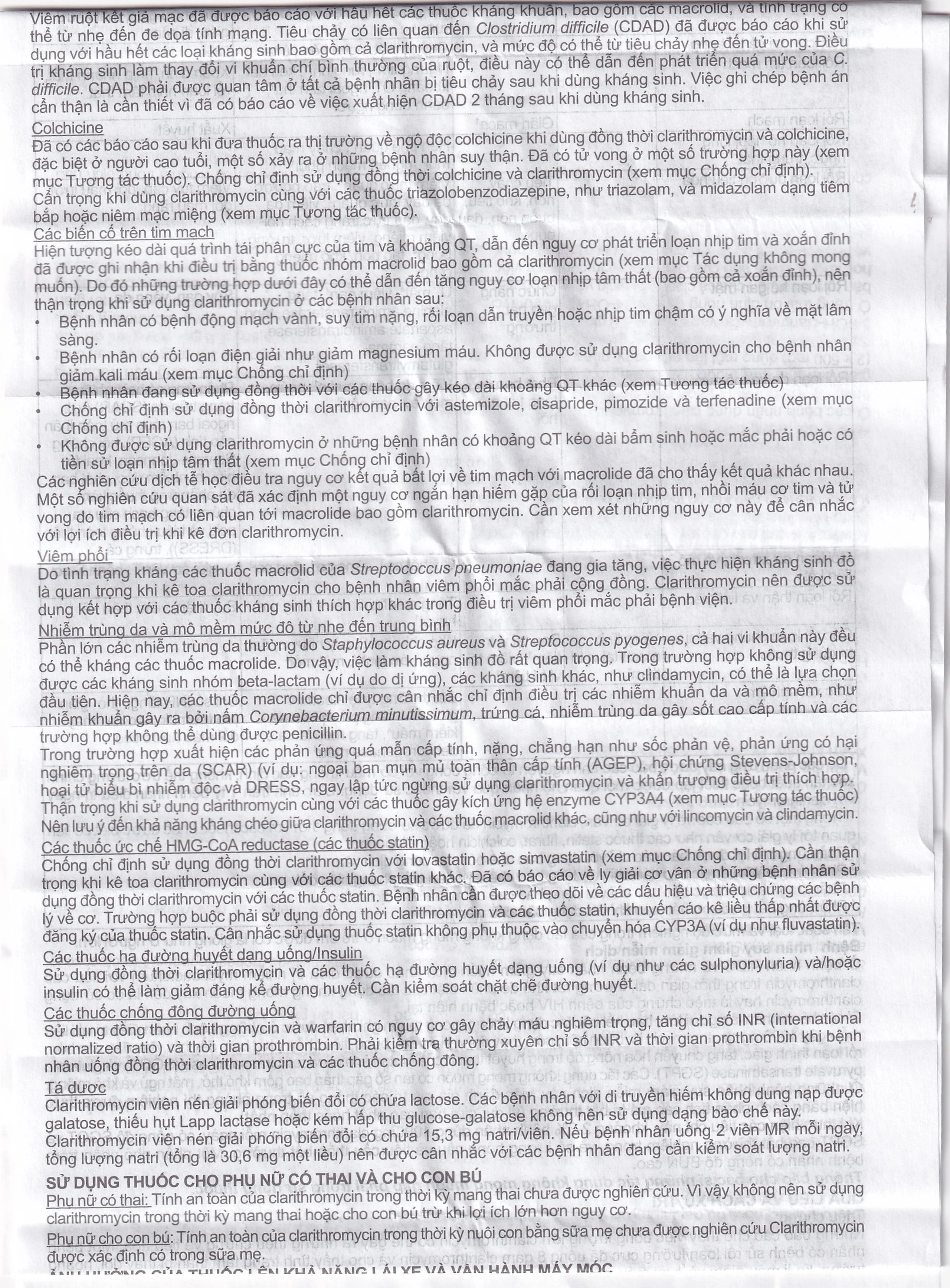 Viên nén Klacid MR 500mg Abbott điều trị nhiễm trùng đường hô hấp (1 vỉ x 5 viên)