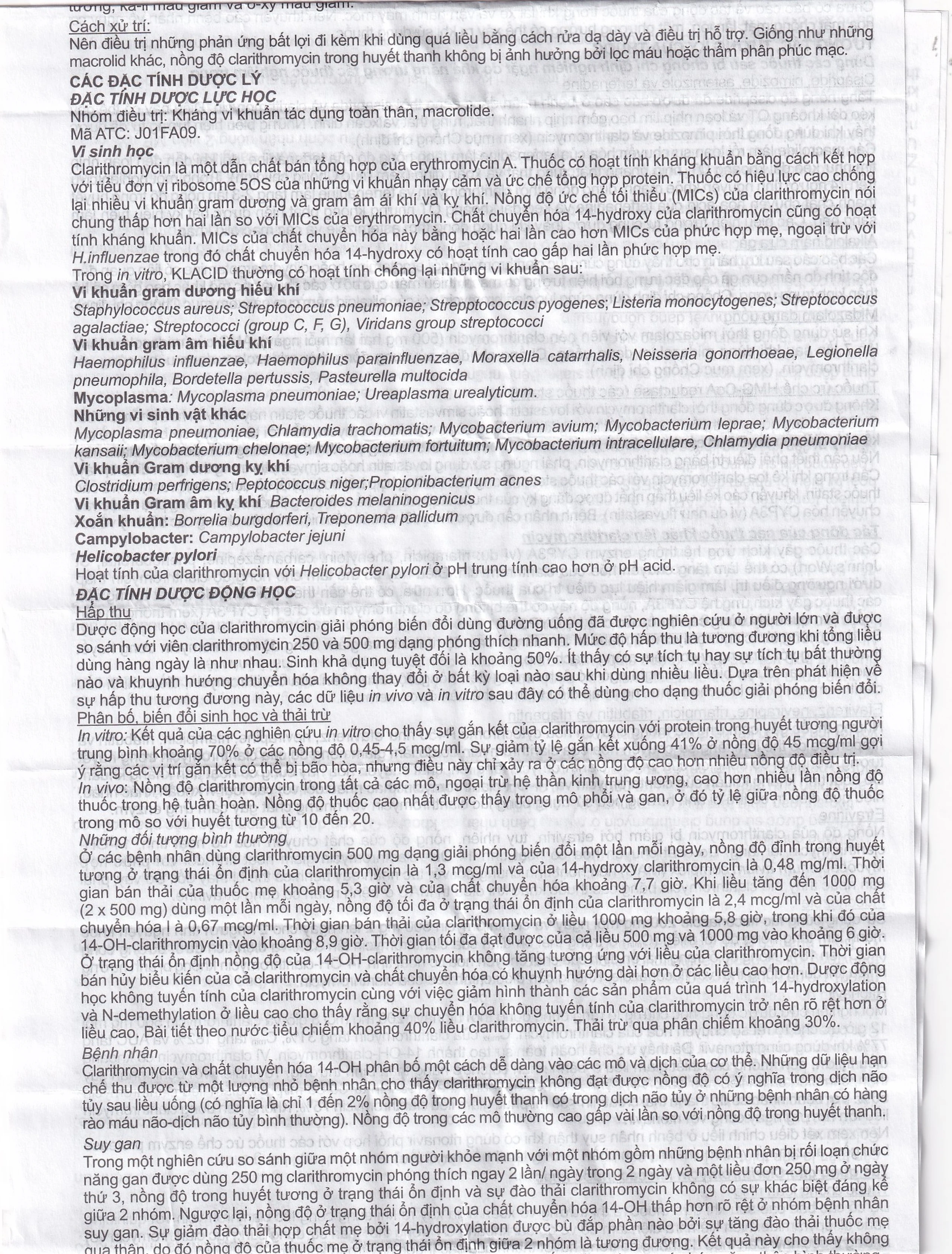 Viên nén Klacid MR 500mg Abbott điều trị nhiễm trùng đường hô hấp (1 vỉ x 5 viên)