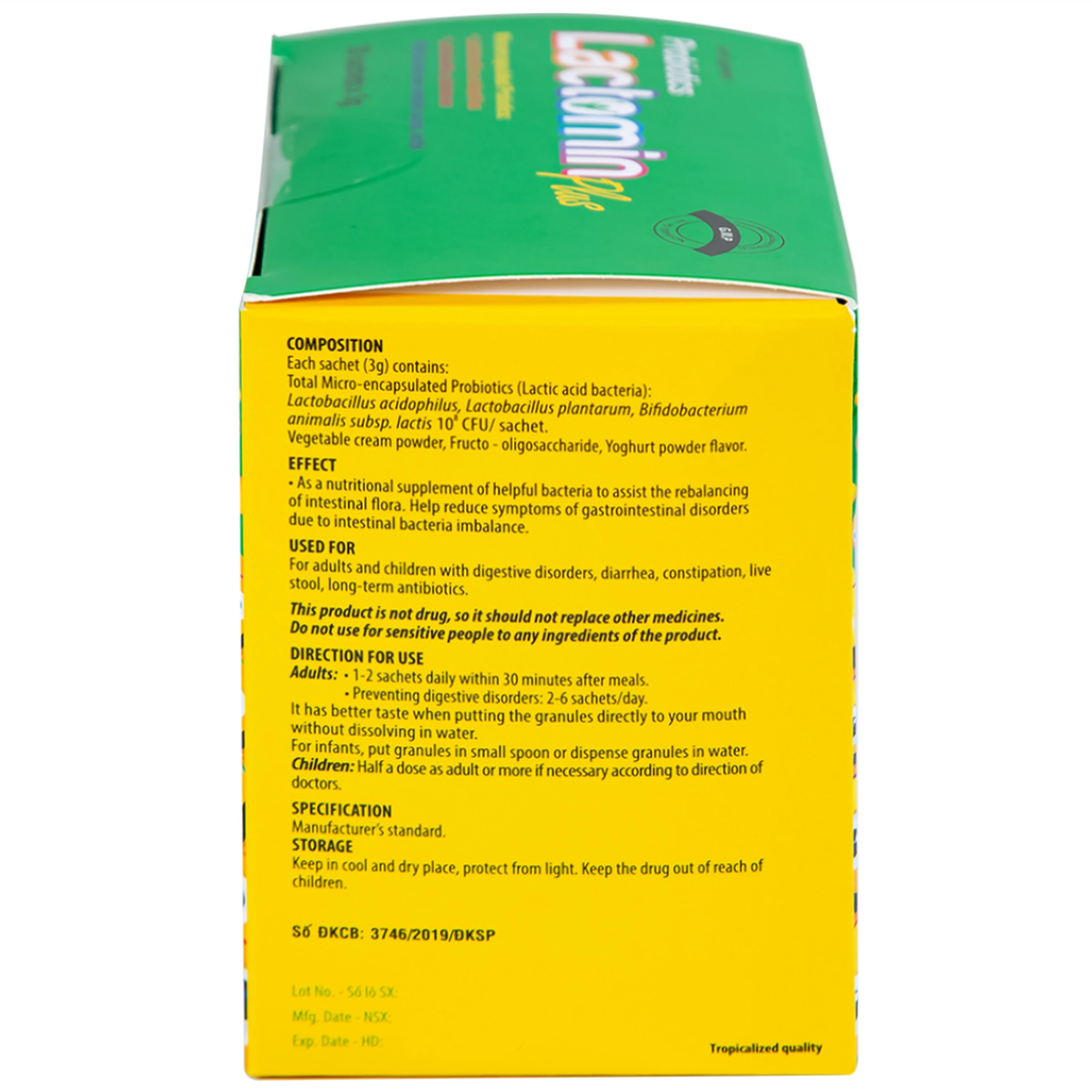 Cốm bổ sung lợi khuẩn Lactomin Plus Novarex (30 gói)