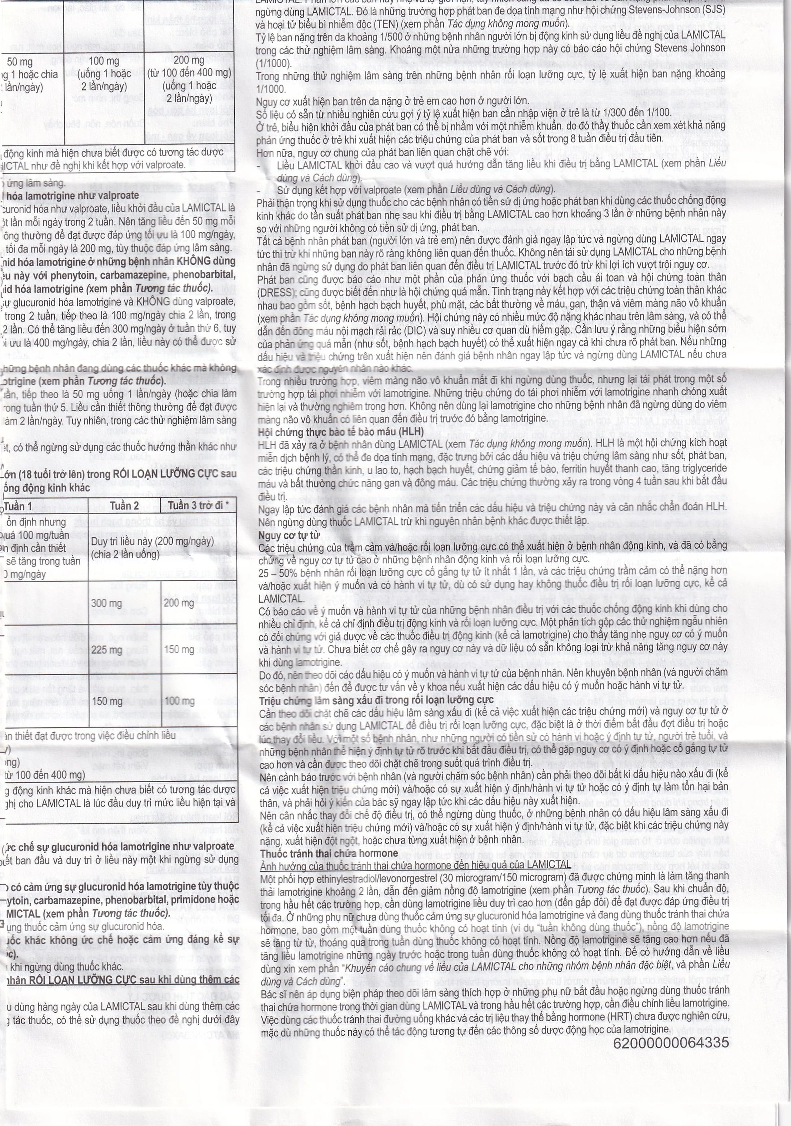 Viên nén Lamictal 50mg GSK điều trị động kinh và phòng ngừa bệnh rối loạn lưỡng cực (3 vỉ x 10 viên)