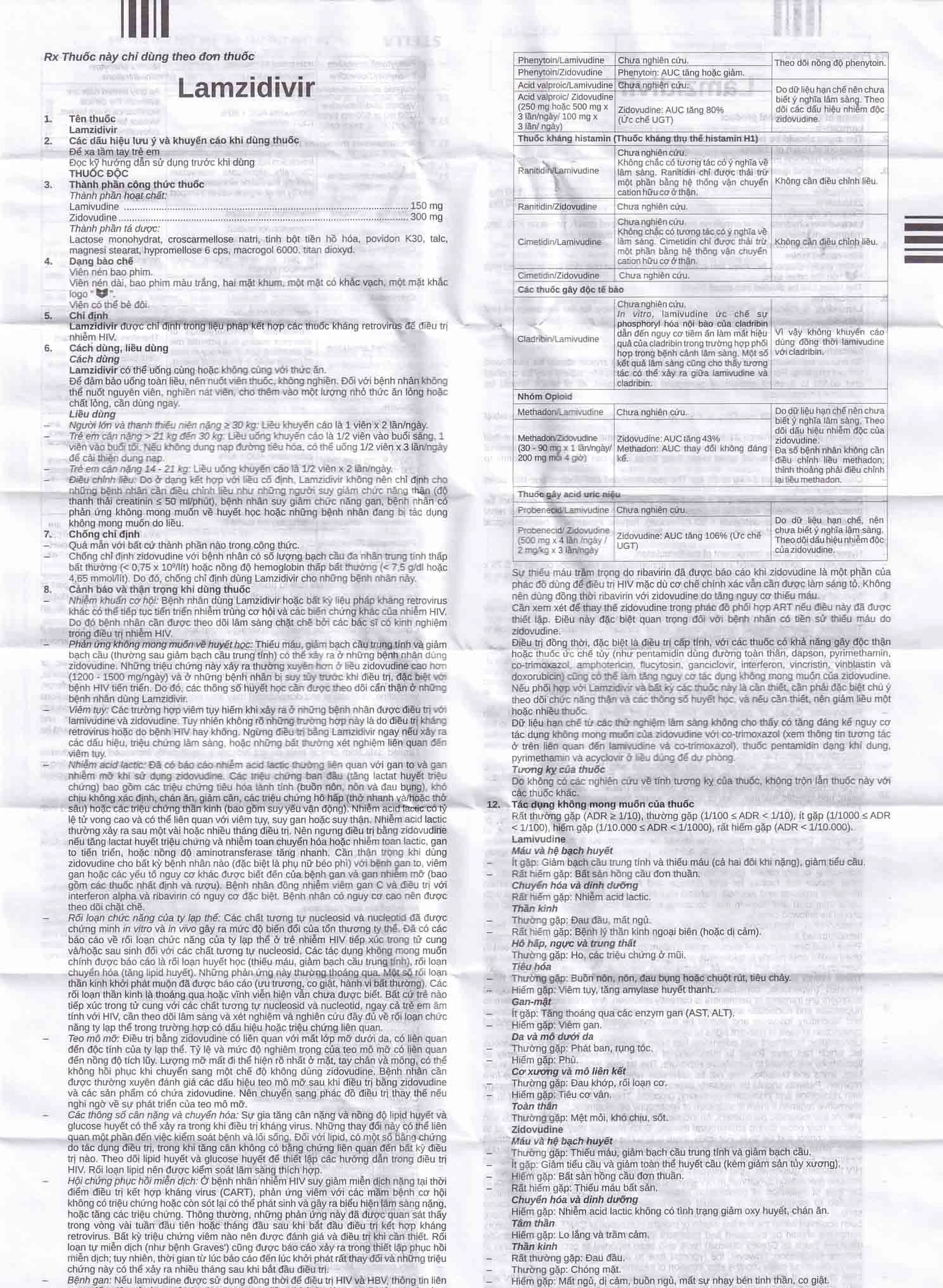 Thuốc Lamzidivir Stella hỗ trợ điều trị nhiễm HIV (5 vỉ x 6 viên)