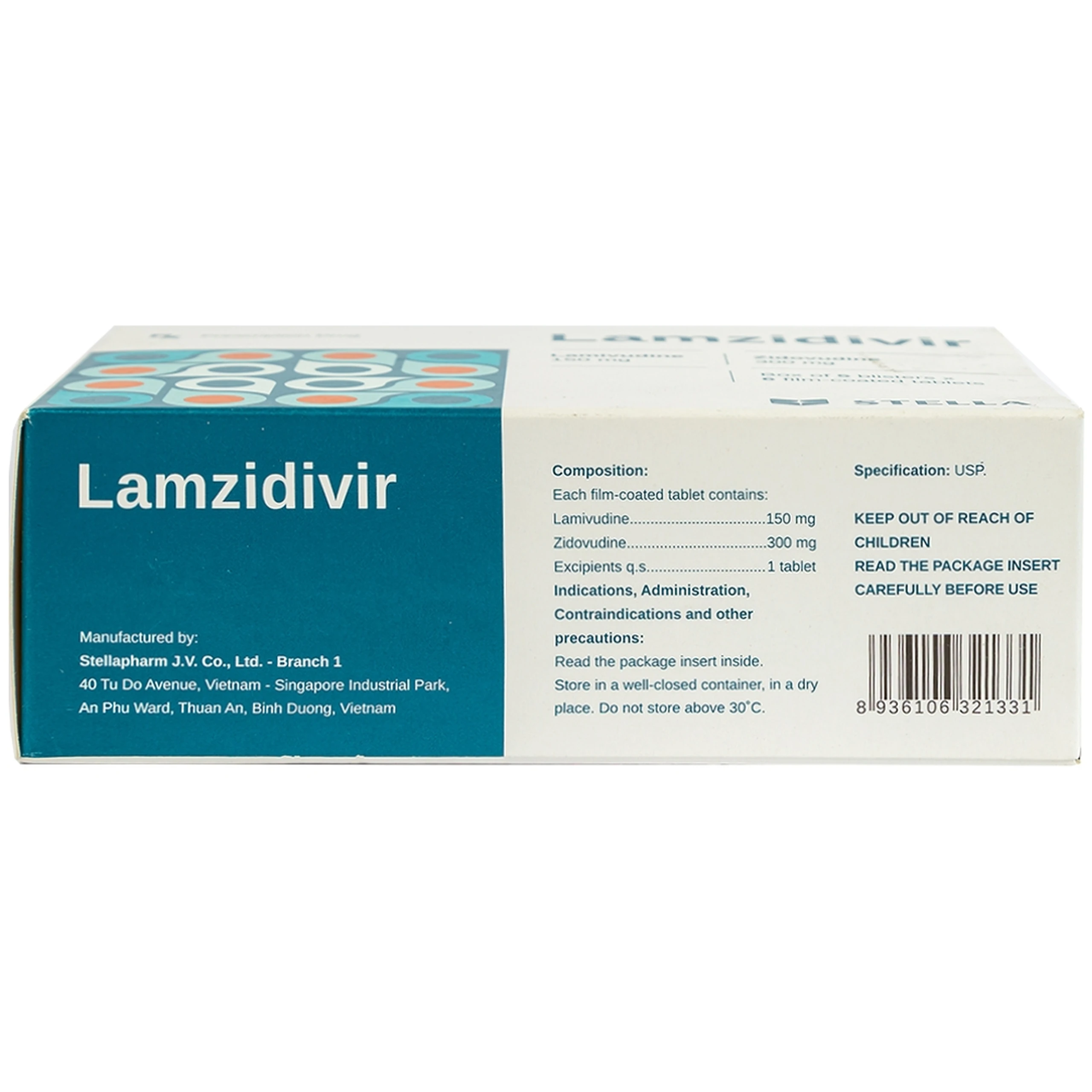 Thuốc Lamzidivir Stella hỗ trợ điều trị nhiễm HIV (5 vỉ x 6 viên)