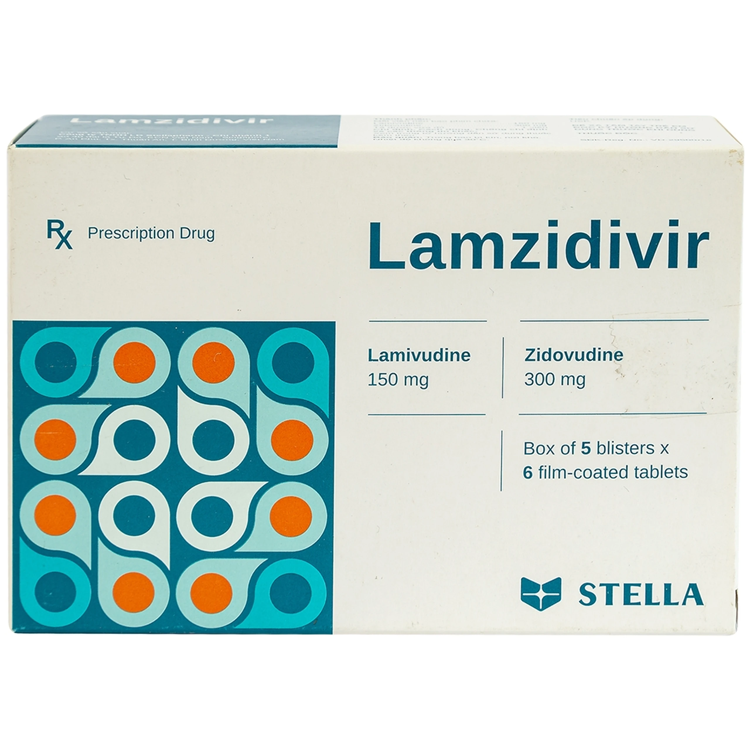 Thuốc Lamzidivir Stella hỗ trợ điều trị nhiễm HIV (5 vỉ x 6 viên)