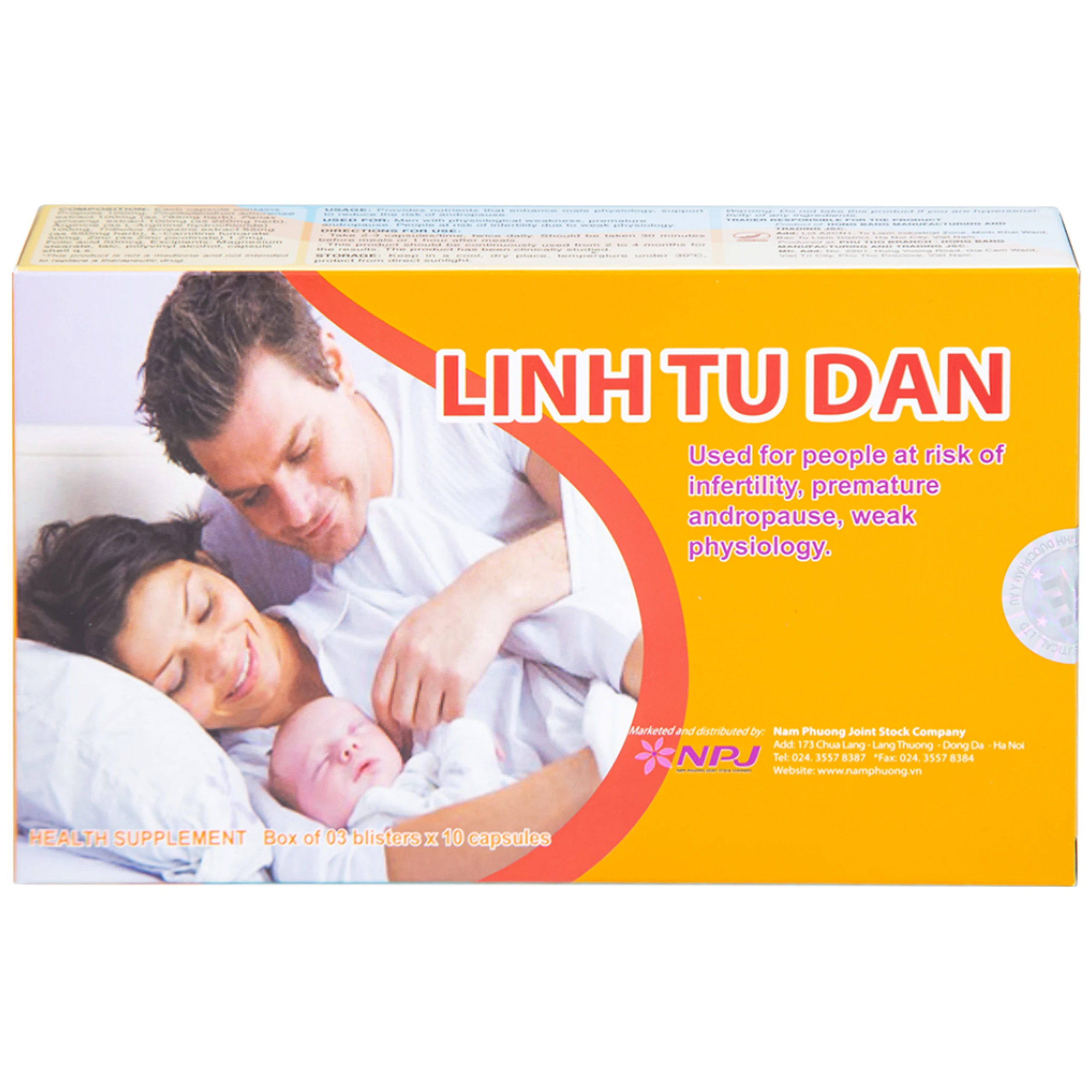 Viên uống hỗ trợ sinh lý Linh Tự Đan (3 vỉ x 10 viên)