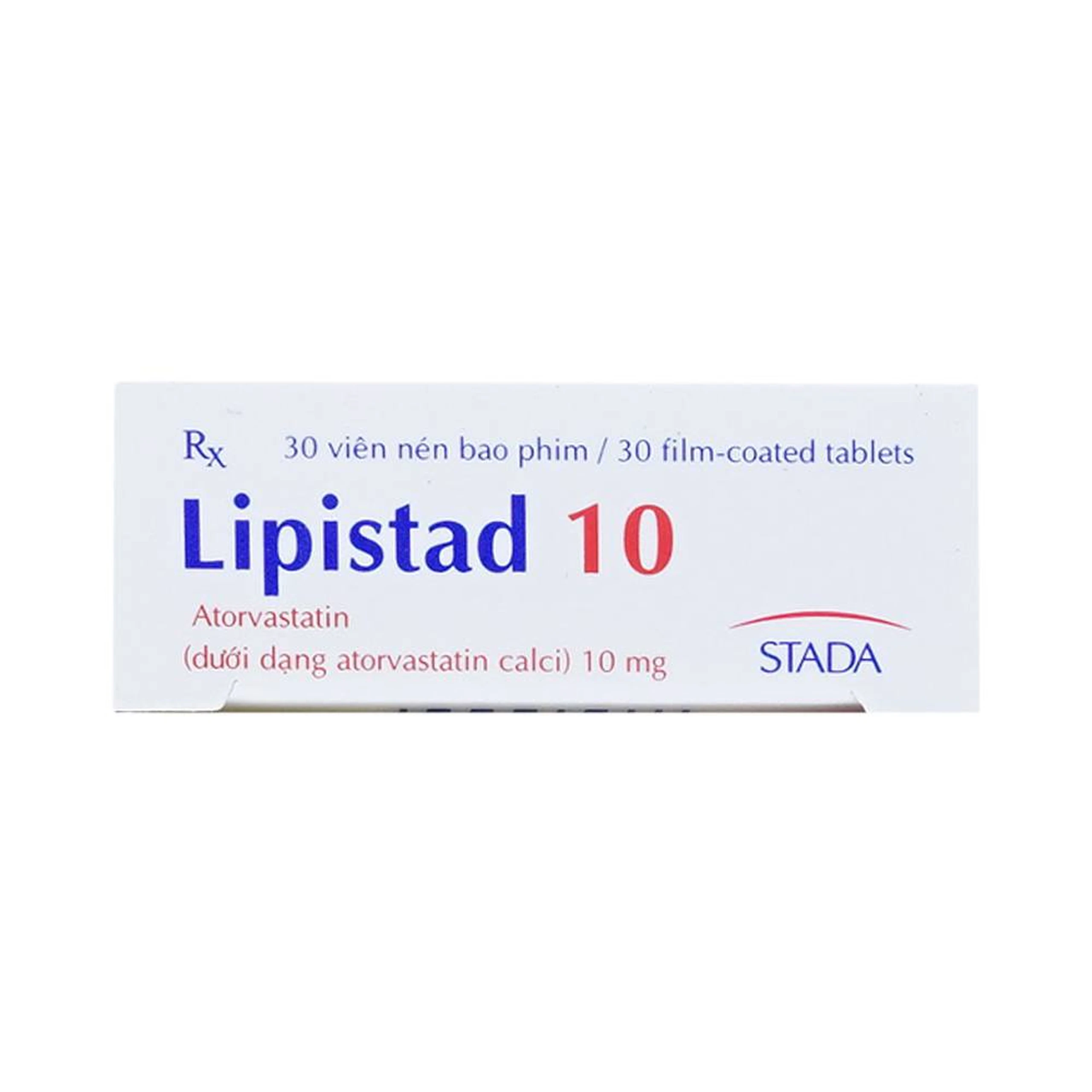 Thuốc Lipistad 10 Stada điều trị tăng cholesterol và Iipid huyết hỗn hợp (3 vỉ x 10 viên)