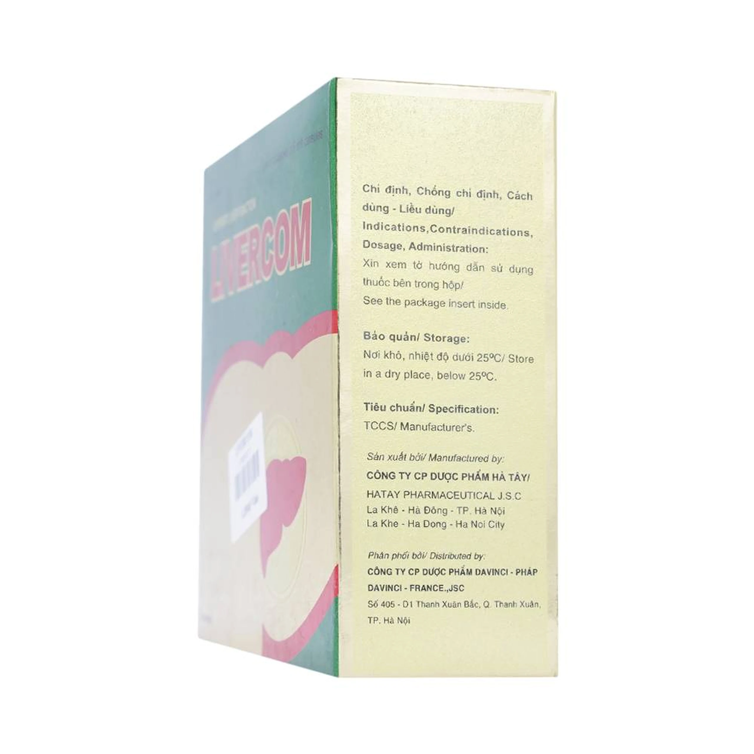 Viên nang mềm Livercom Hataphar bổ sung vitamin B và hỗ trợ điều trị rối loạn tiêu hóa (12 vỉ x 5 viên)