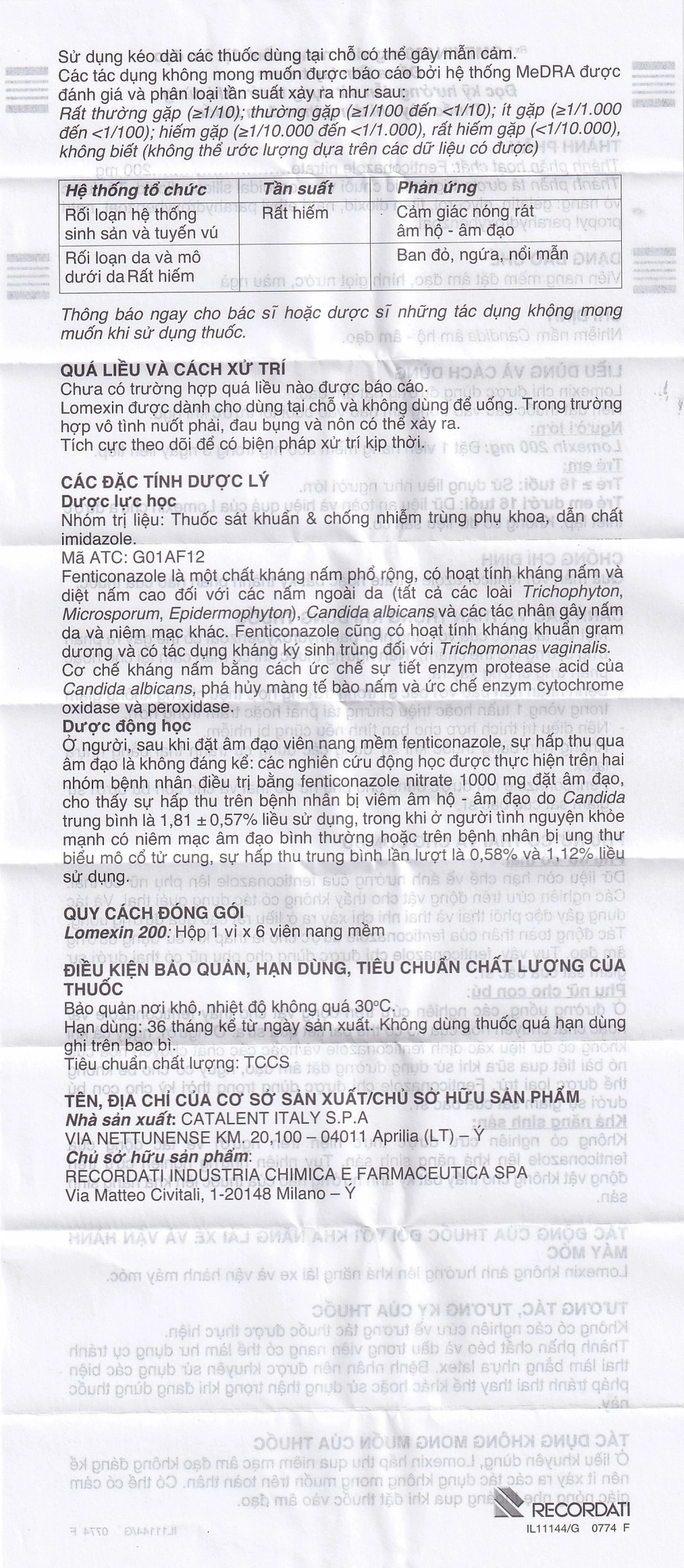 Viên đặt âm đạo Lomexin 200mg điều trị nhiễm nấm Candida âm hộ - âm đạo (1 vỉ x 6 viên)