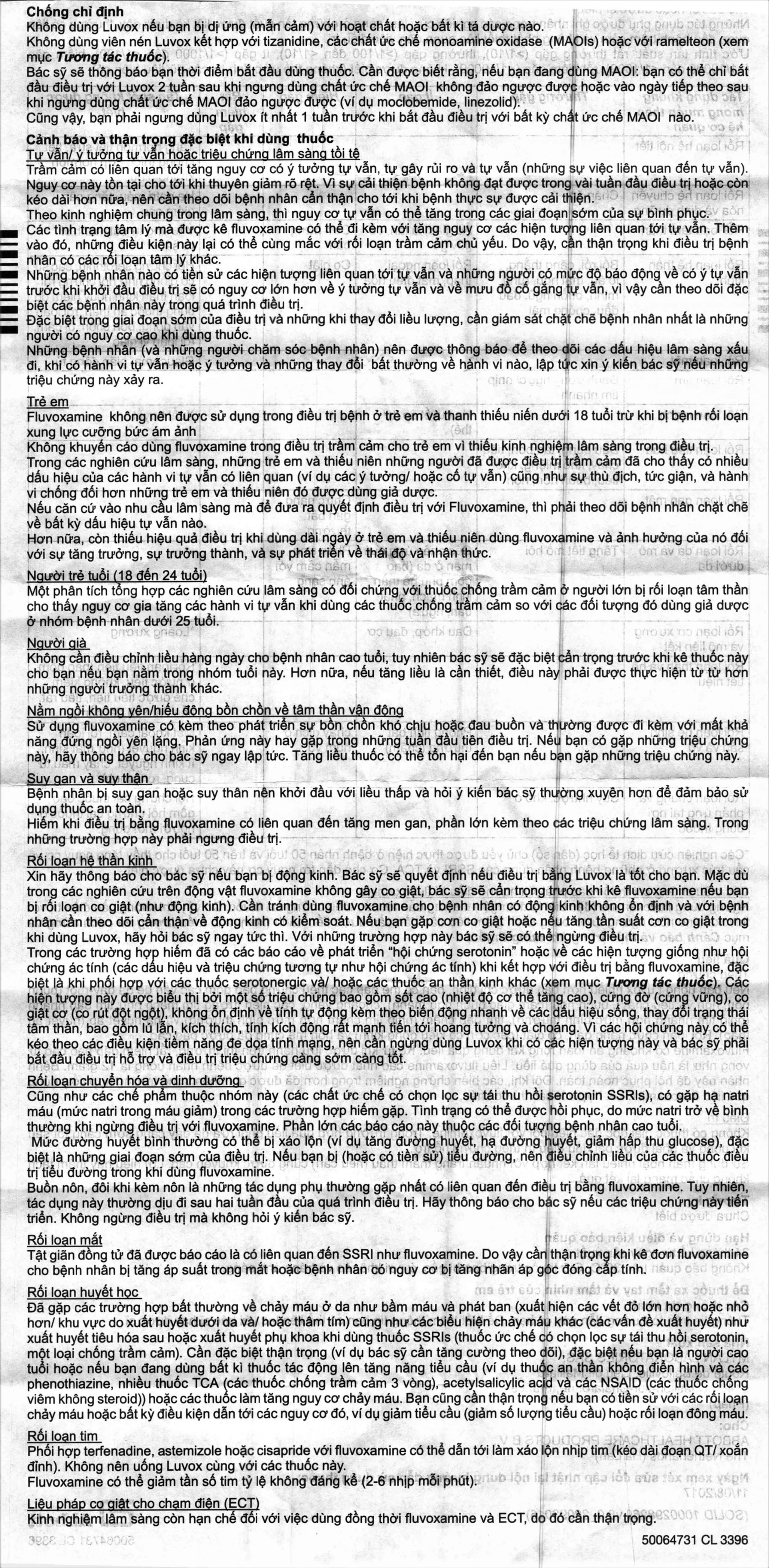Viên nén Luvox 100mg Abbott điều trị trầm cảm, rối loạn trầm cảm (2 vỉ x 15 viên)