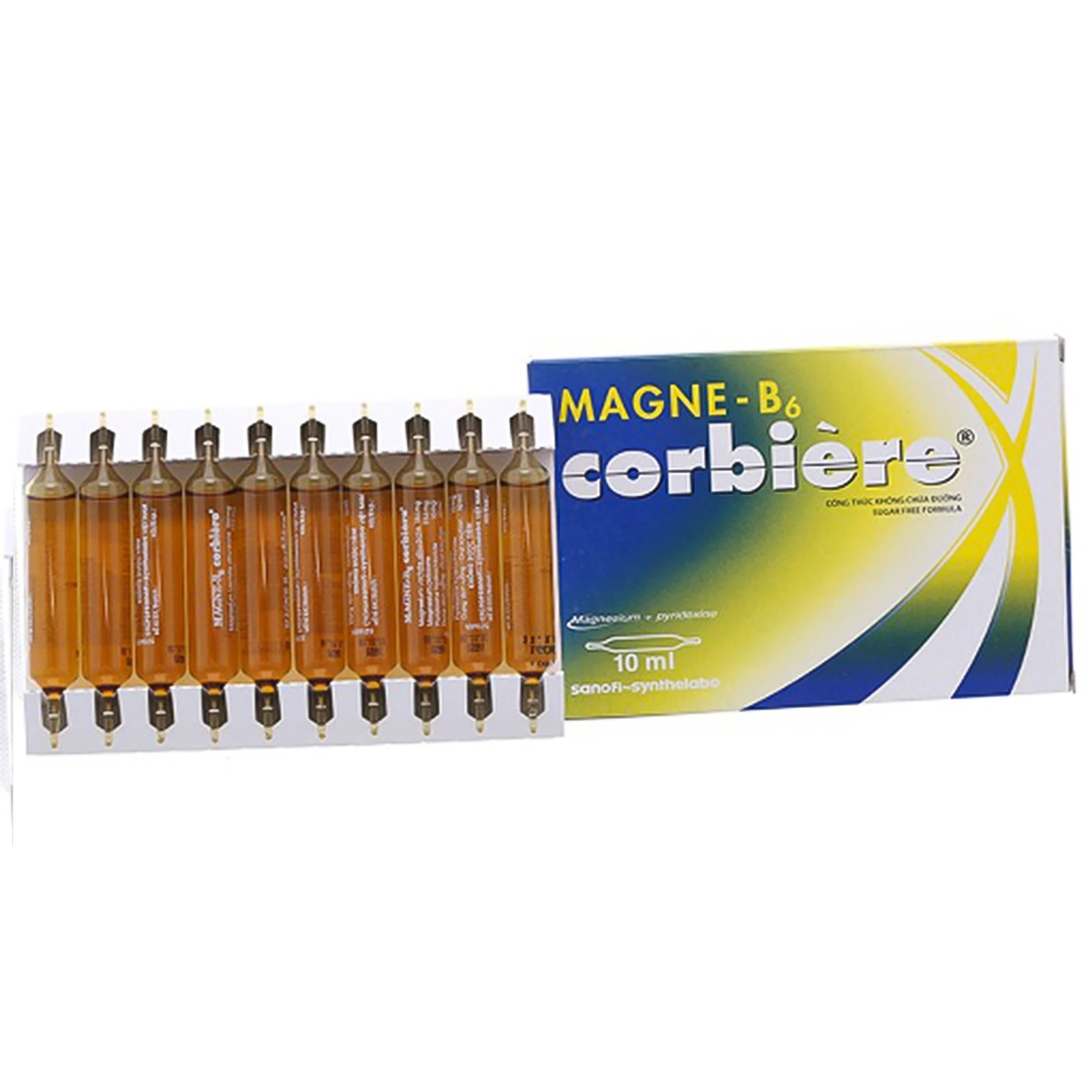 Dung dịch uống Magne B6 Corbière Sanofi điều trị thiếu hụt magnesi (10 ống x 10ml)