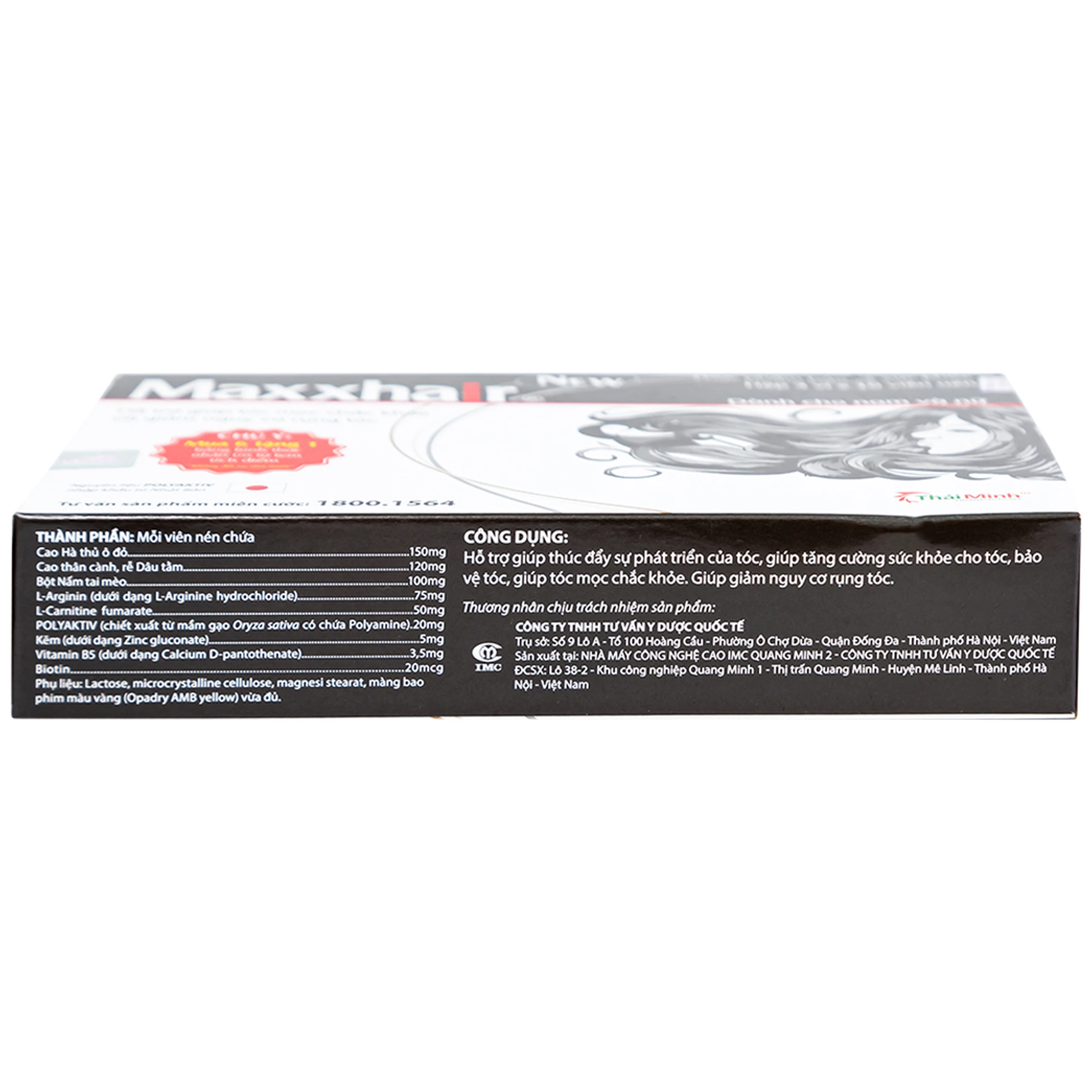 Viên uống hỗ trợ mọc tóc Maxxhair New Thái Minh (3 vỉ x 10 viên)