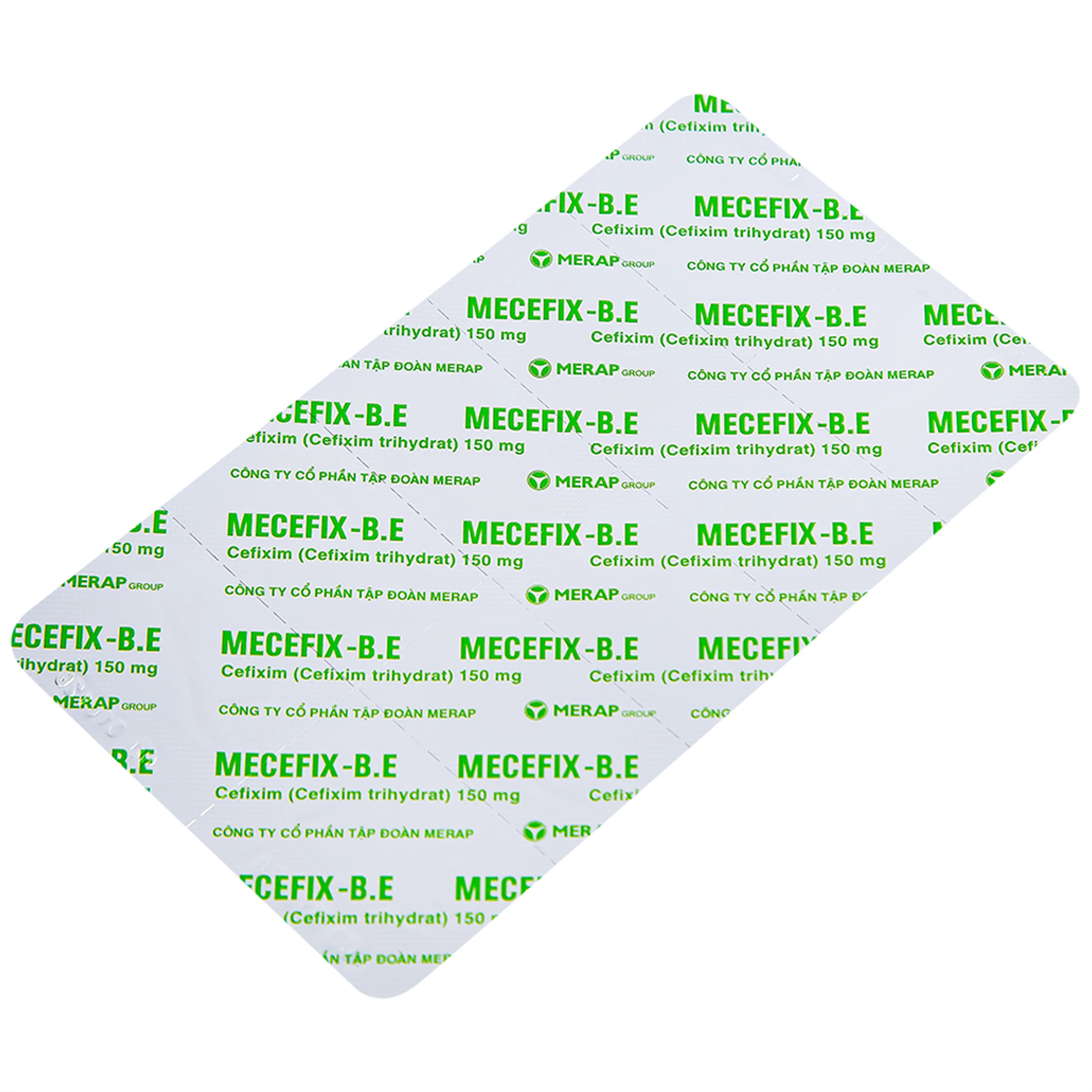 Thuốc Mecefix-B.E 150mg Merap điều trị nhiễm khuẩn đường tiết niệu, viêm tai giữa (2 vỉ x 10 viên)