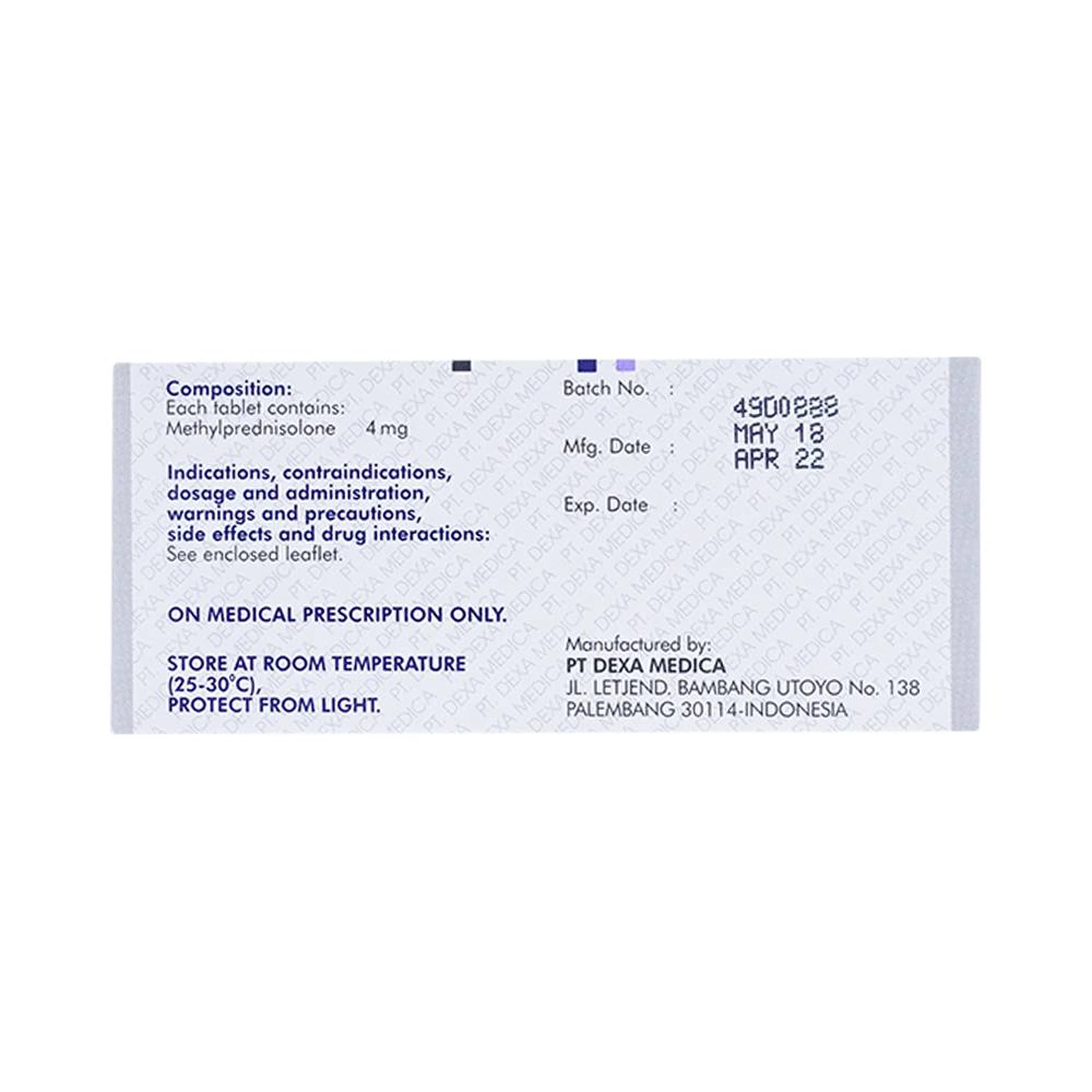 Viên nén Medexa 4mg PT. Dexa Medica chống viêm, giảm viêm khớp dạng thấp (10 vỉ x 10 viên)