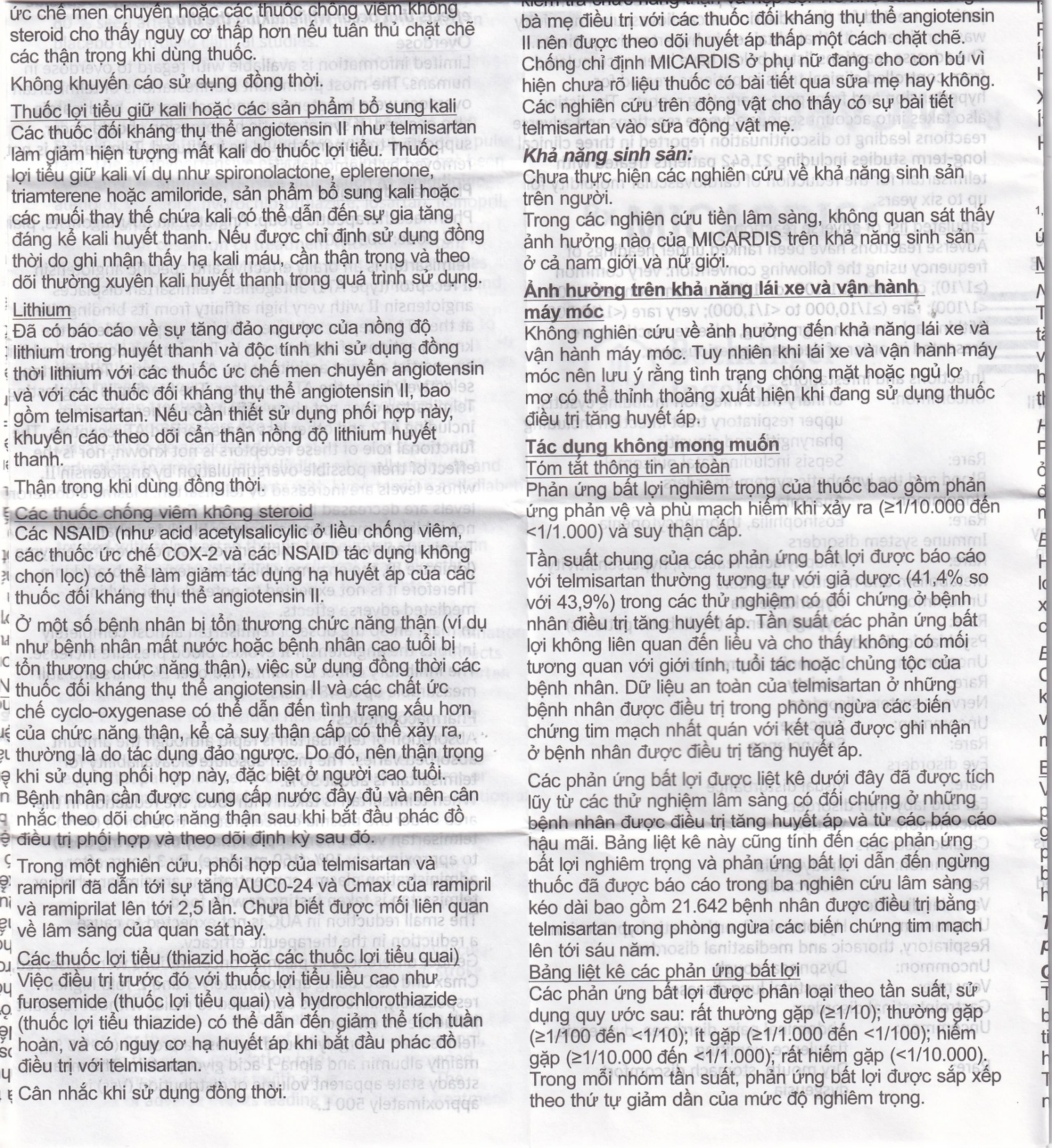 Viên nén Micardis 40mg Boehringer điều trị tăng huyết áp vô căn (3 vỉ x 10 viên)