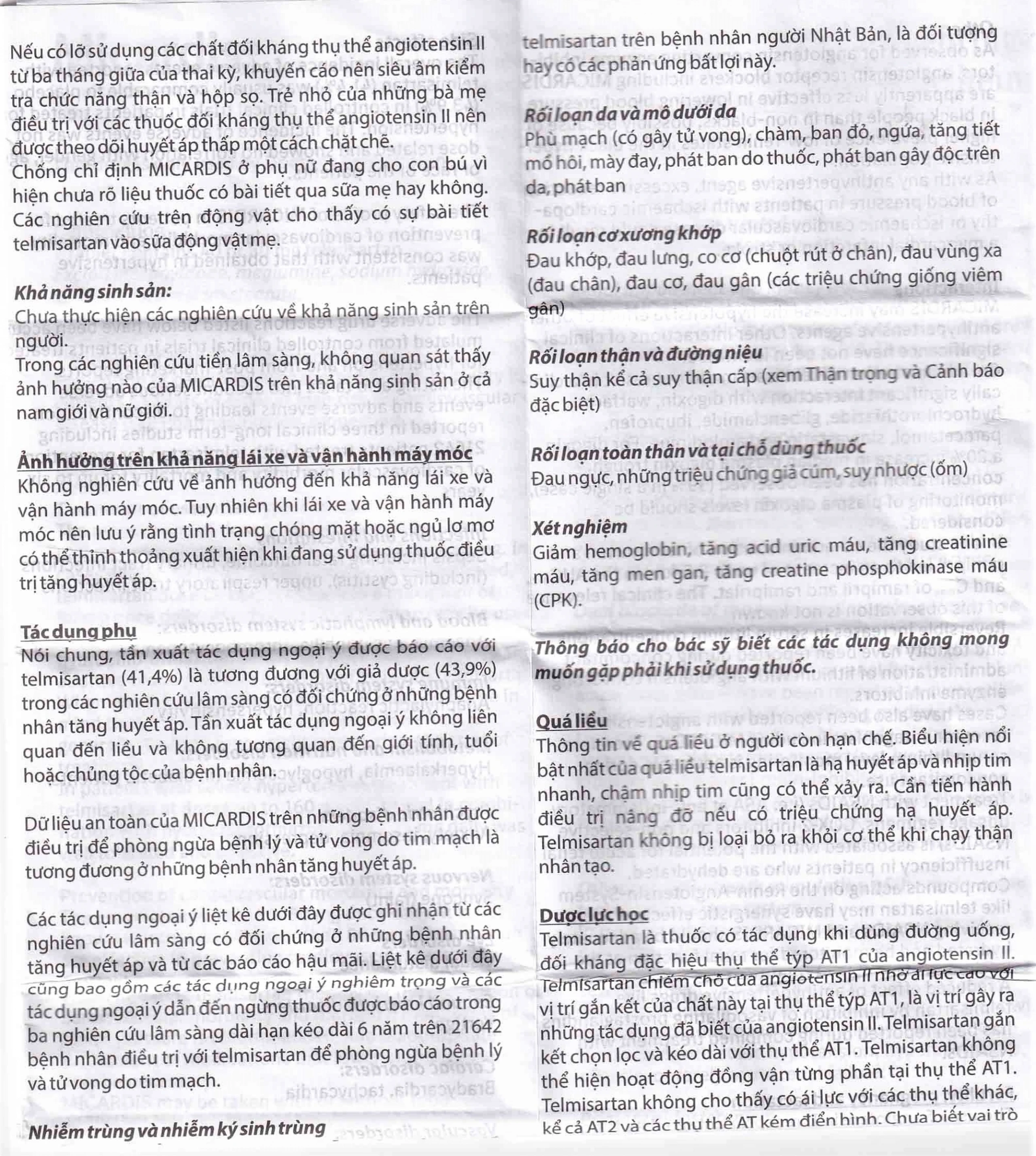 Viên nén Micardis 80mg Boehringer điều trị tăng huyết áp vô căn (3 vỉ x 10 viên)