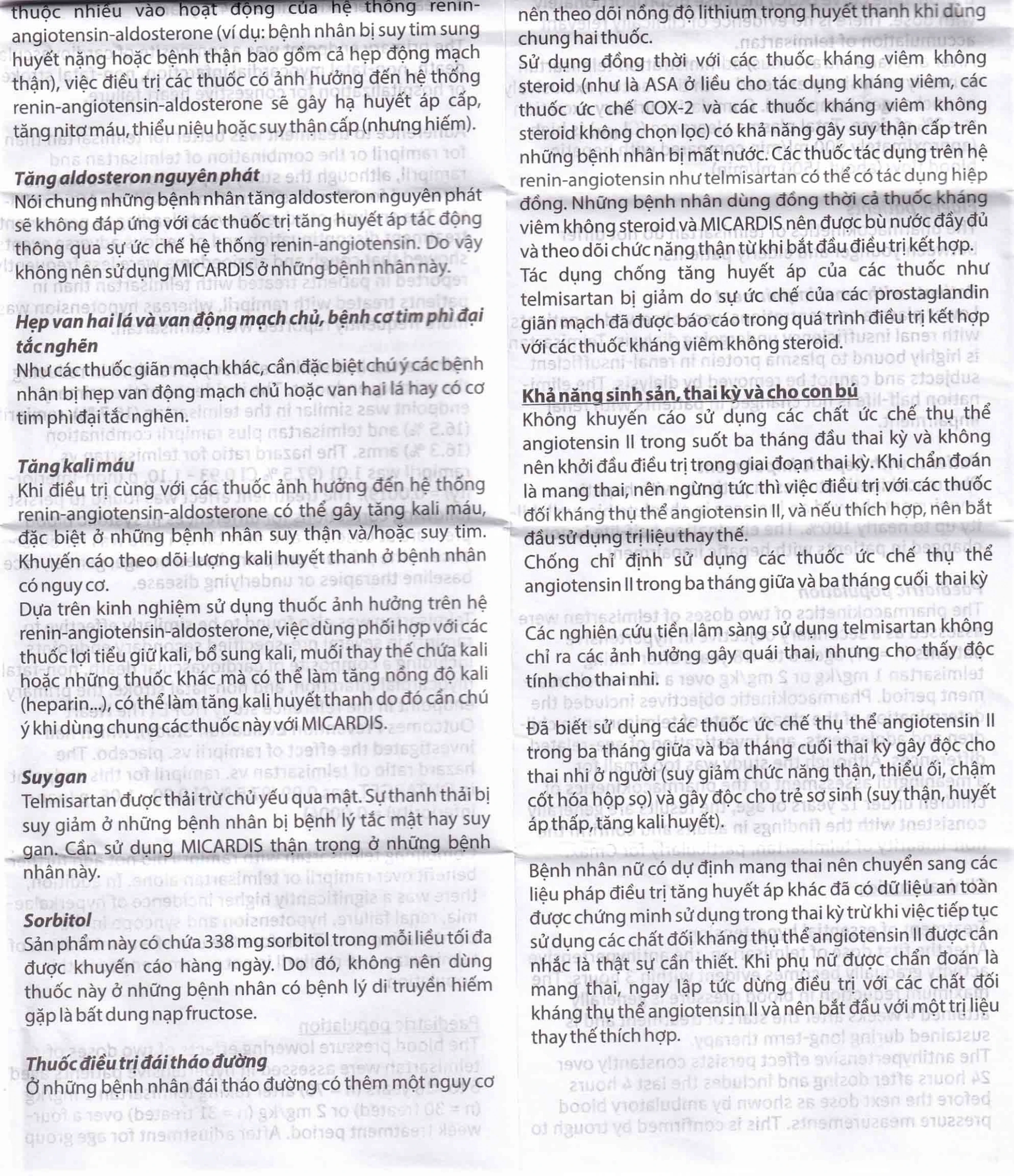 Viên nén Micardis 80mg Boehringer điều trị tăng huyết áp vô căn (3 vỉ x 10 viên)