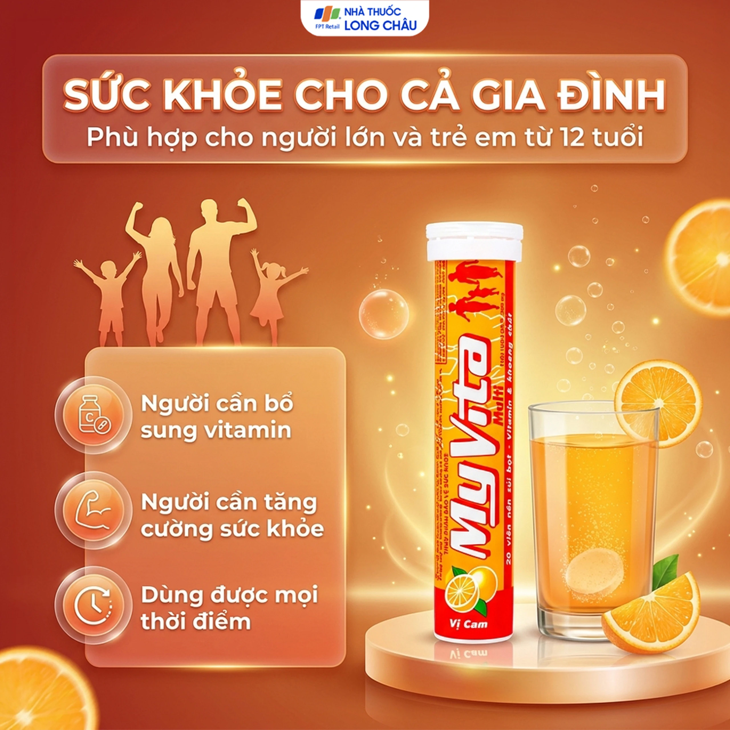 Viên sủi giúp bổ sung Vitamin MyVita Multi SPM vị cam (20 viên) 4
