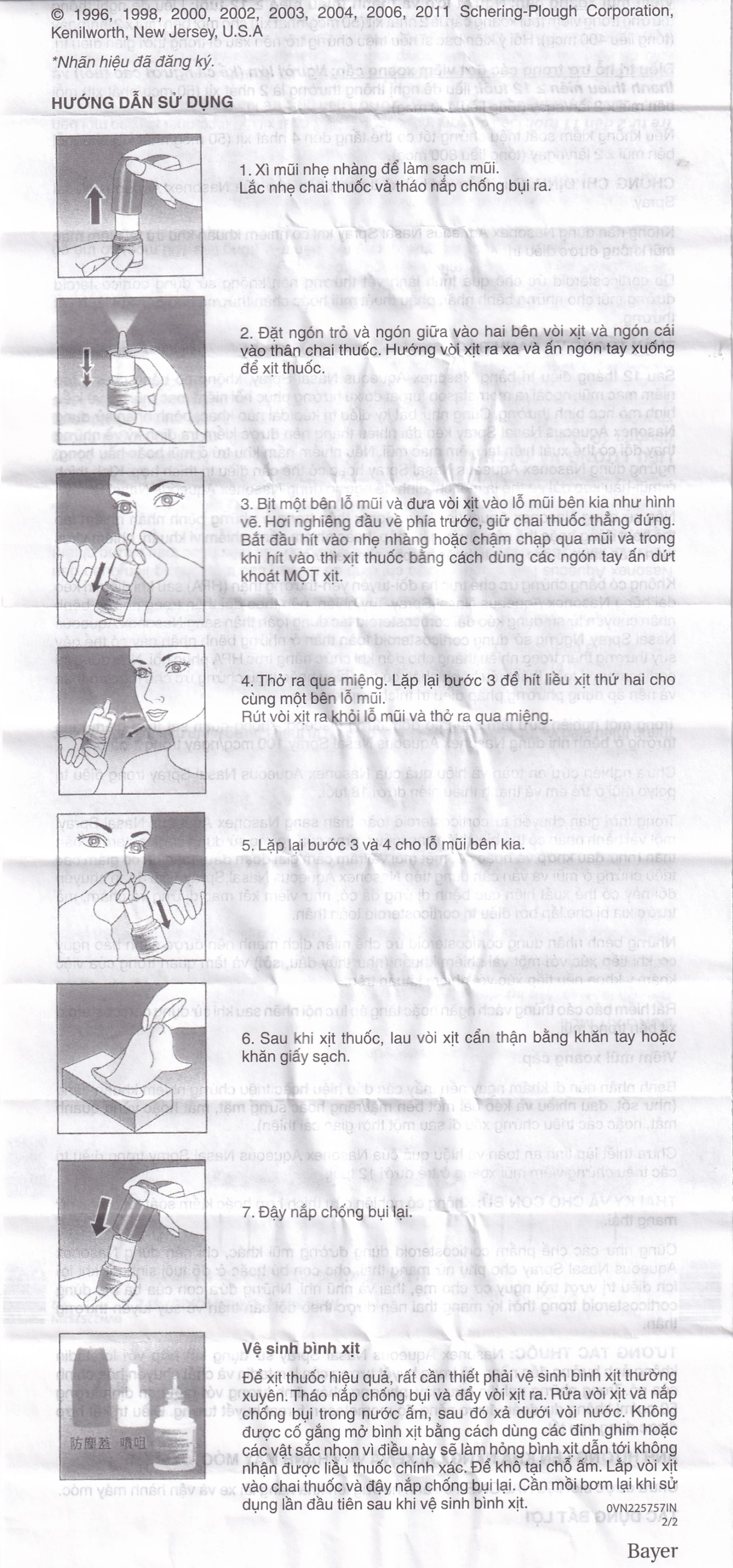 Thuốc xịt mũi Nasonex Bayer điều trị viêm mũi dị ứng (60 liều)