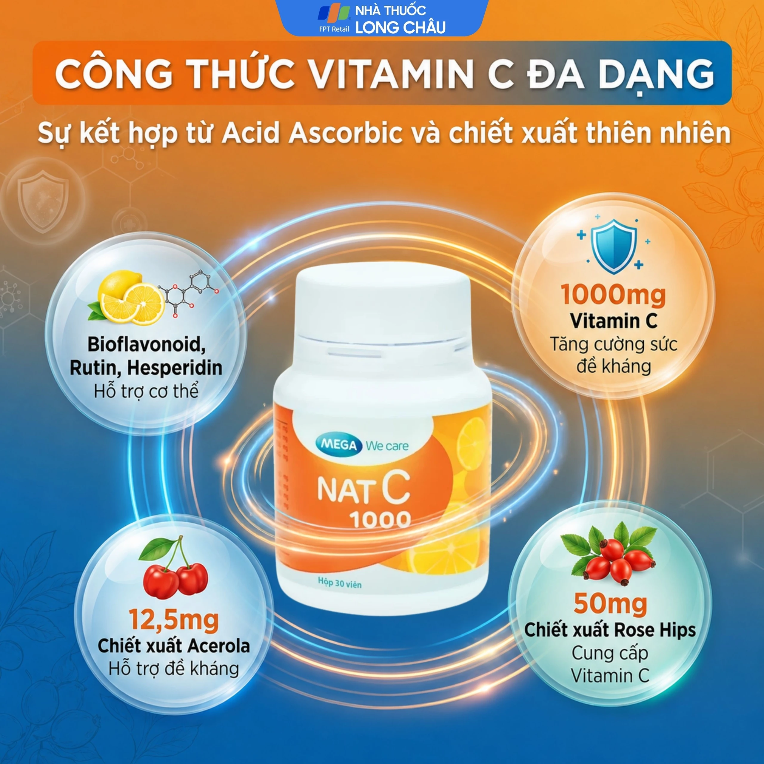 Viên tăng cường sức đề kháng Mega We Care Nat C (30 viên) 3