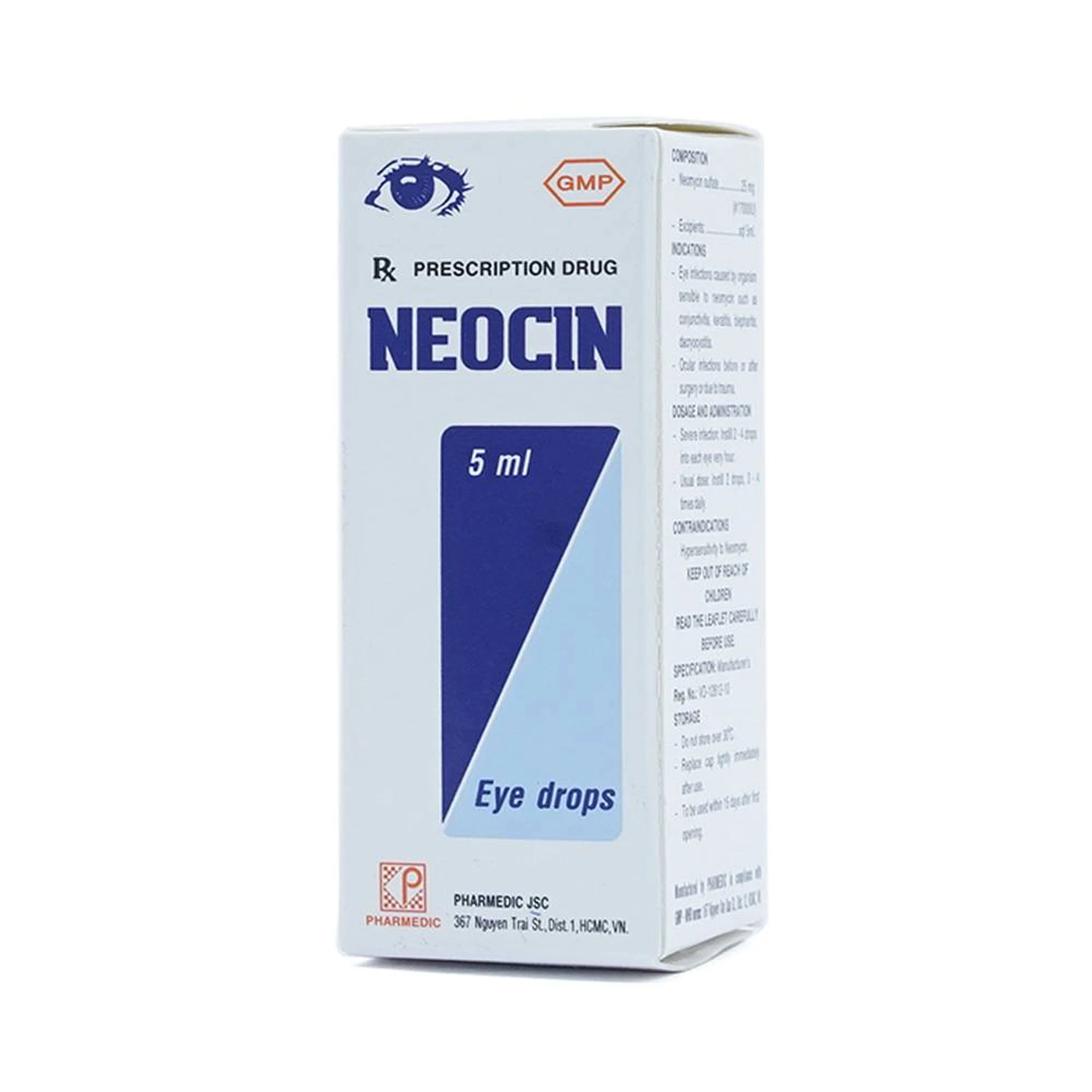Thuốc nhỏ mắt Neocin Pharmedic điều trị viêm kết mạc, giác mạc (5ml)