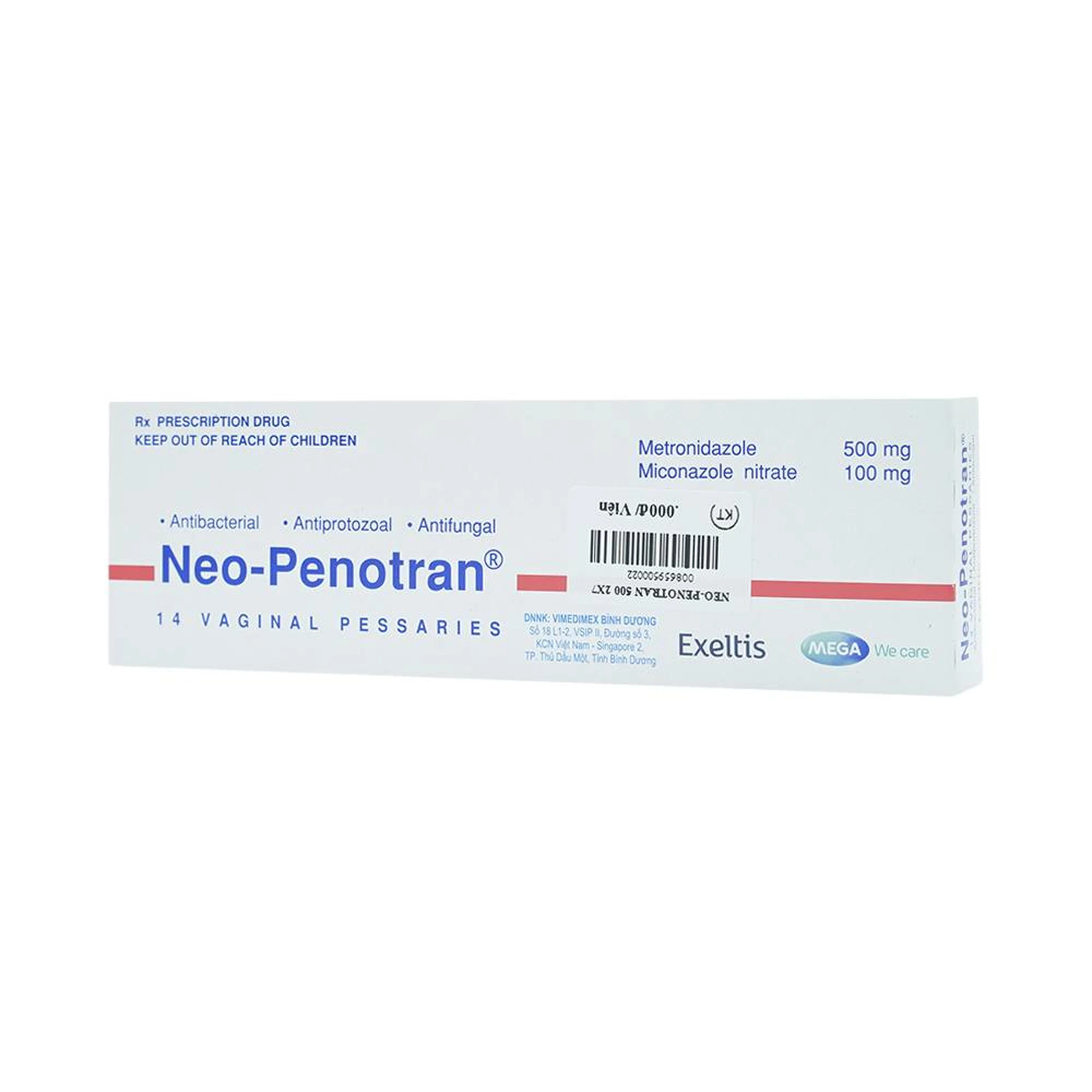Viên đặt âm đạo Neo-Penotran MEGA We Care điều trị  viêm âm đạo (2 vỉ x 7 viên)
