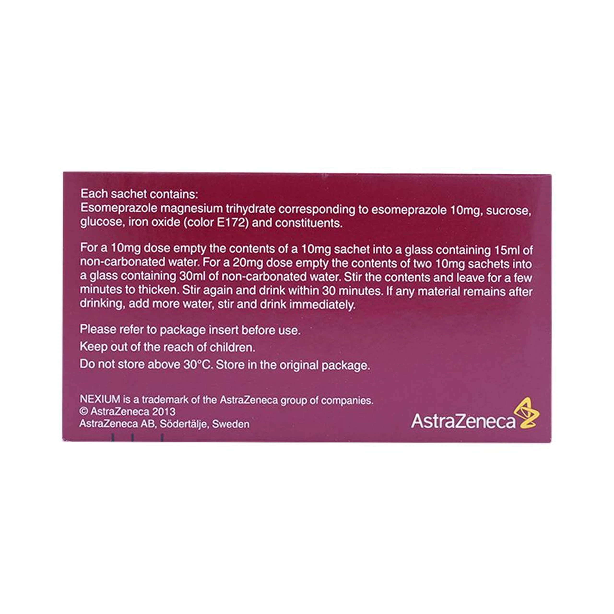 Cốm Nexium 10mg AstraZeneca điều trị trào ngược dạ dày - thực quản (28 gói)