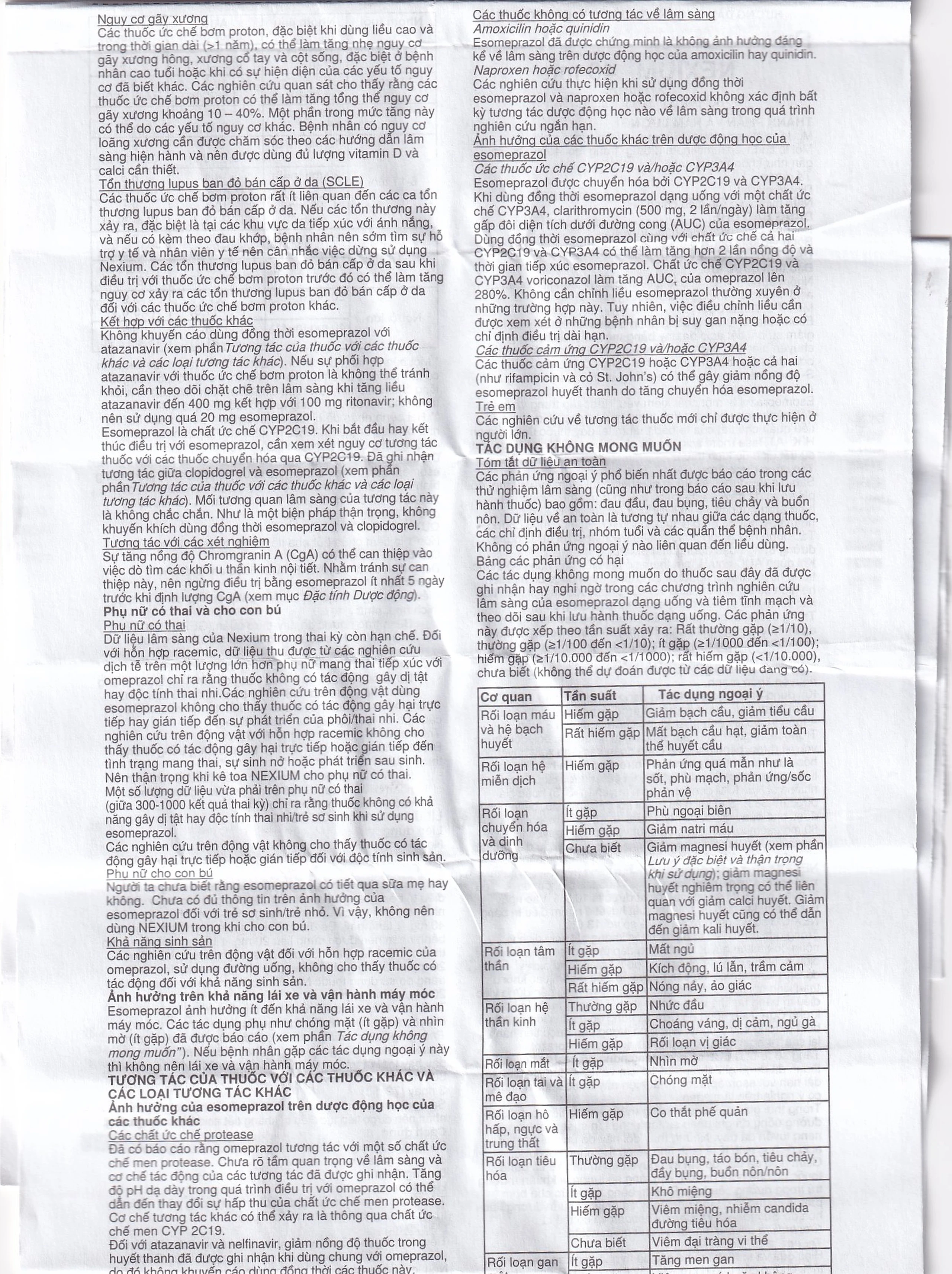 Bột pha tiêm Nexium 40mg AstraZeneca điều trị kháng tiết dịch vị, trào ngược dạ dày - thực quản (1 lọ)