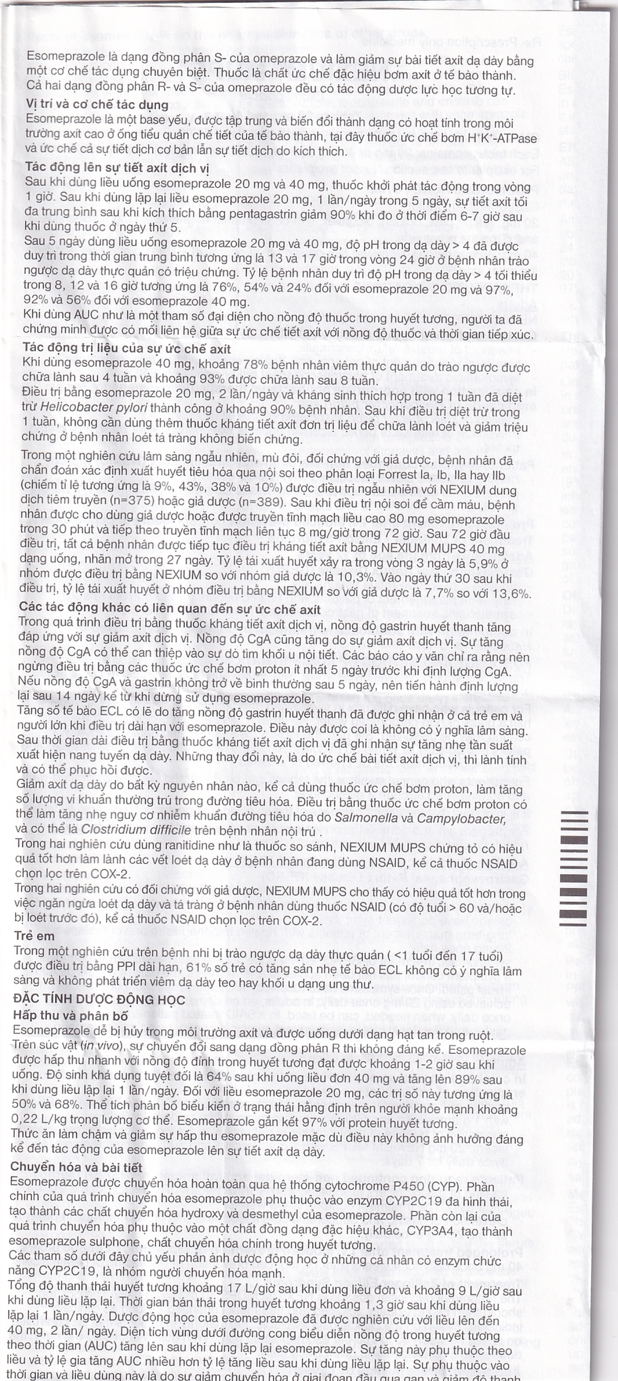 Viên nén Nexium Mups 20mg AstraZeneca điều trị trào ngược dạ dày - thực quản, loét dạ dày (2 vỉ x 7 viên)