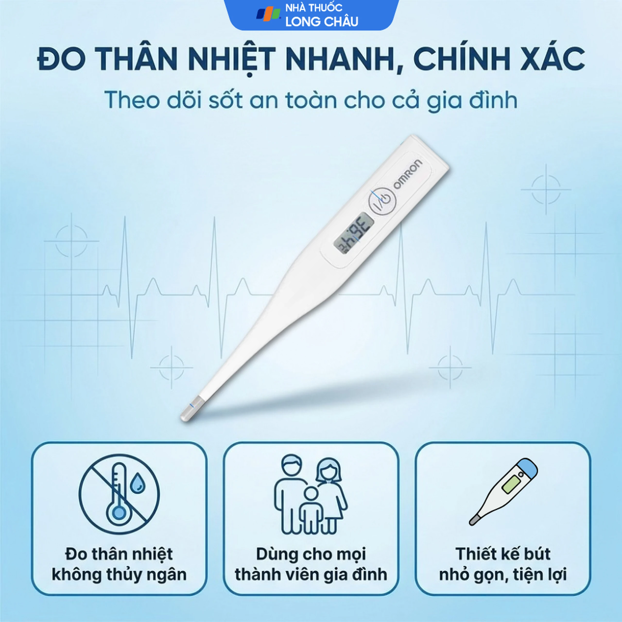 Nhiệt kế điện tử đo thân nhiệt Omron MC-246 2