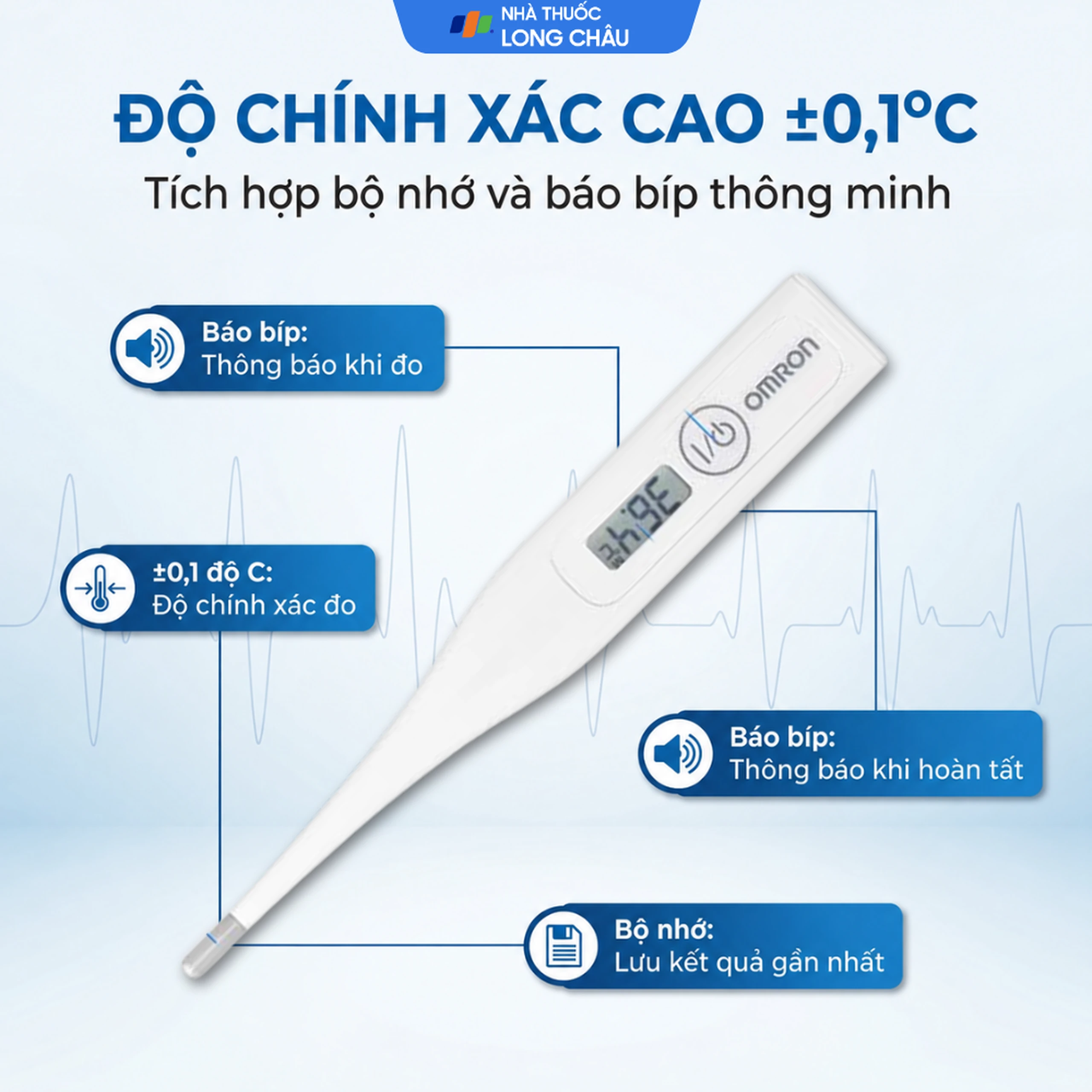 Nhiệt kế điện tử đo thân nhiệt Omron MC-246 3