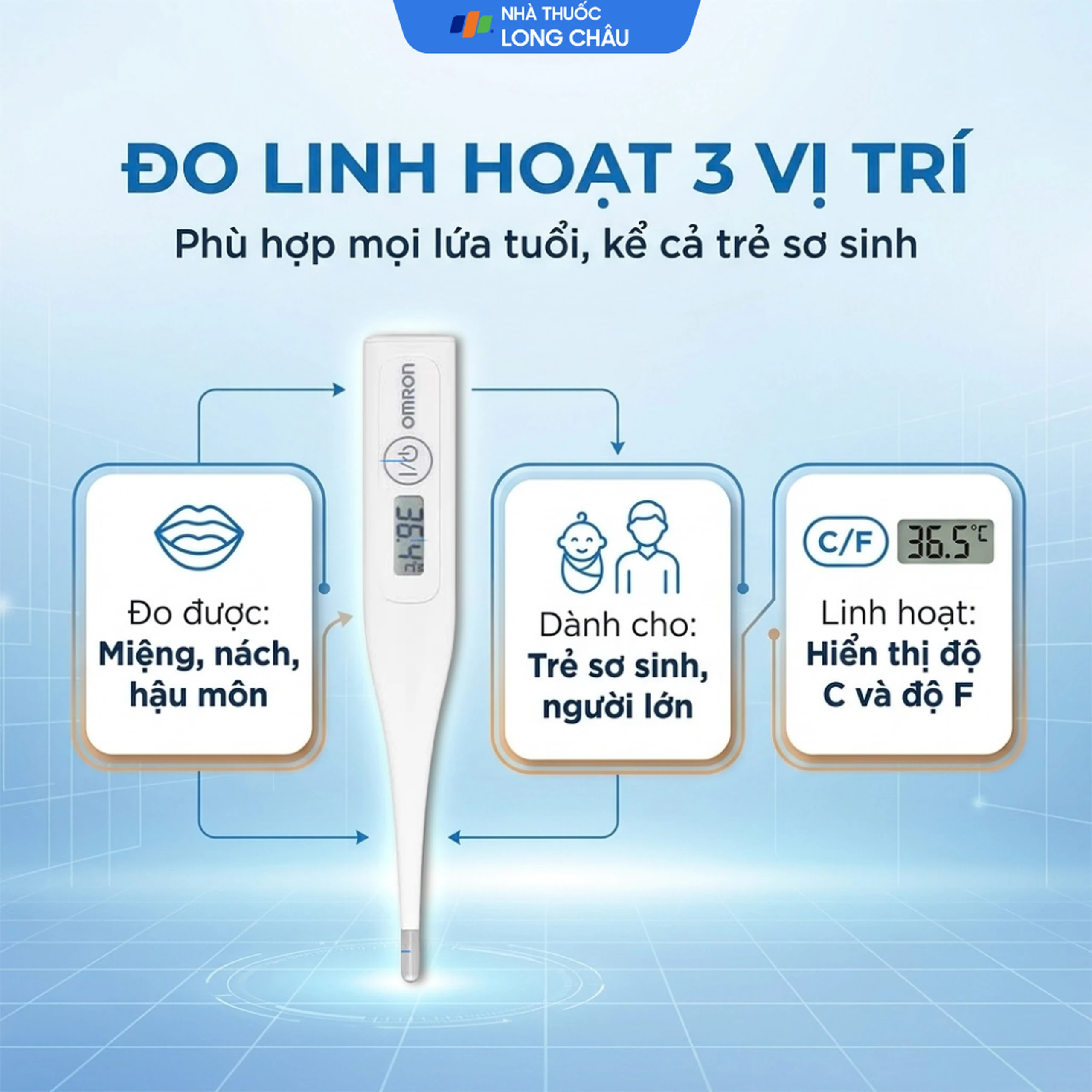 Nhiệt kế điện tử đo thân nhiệt Omron MC-246 4