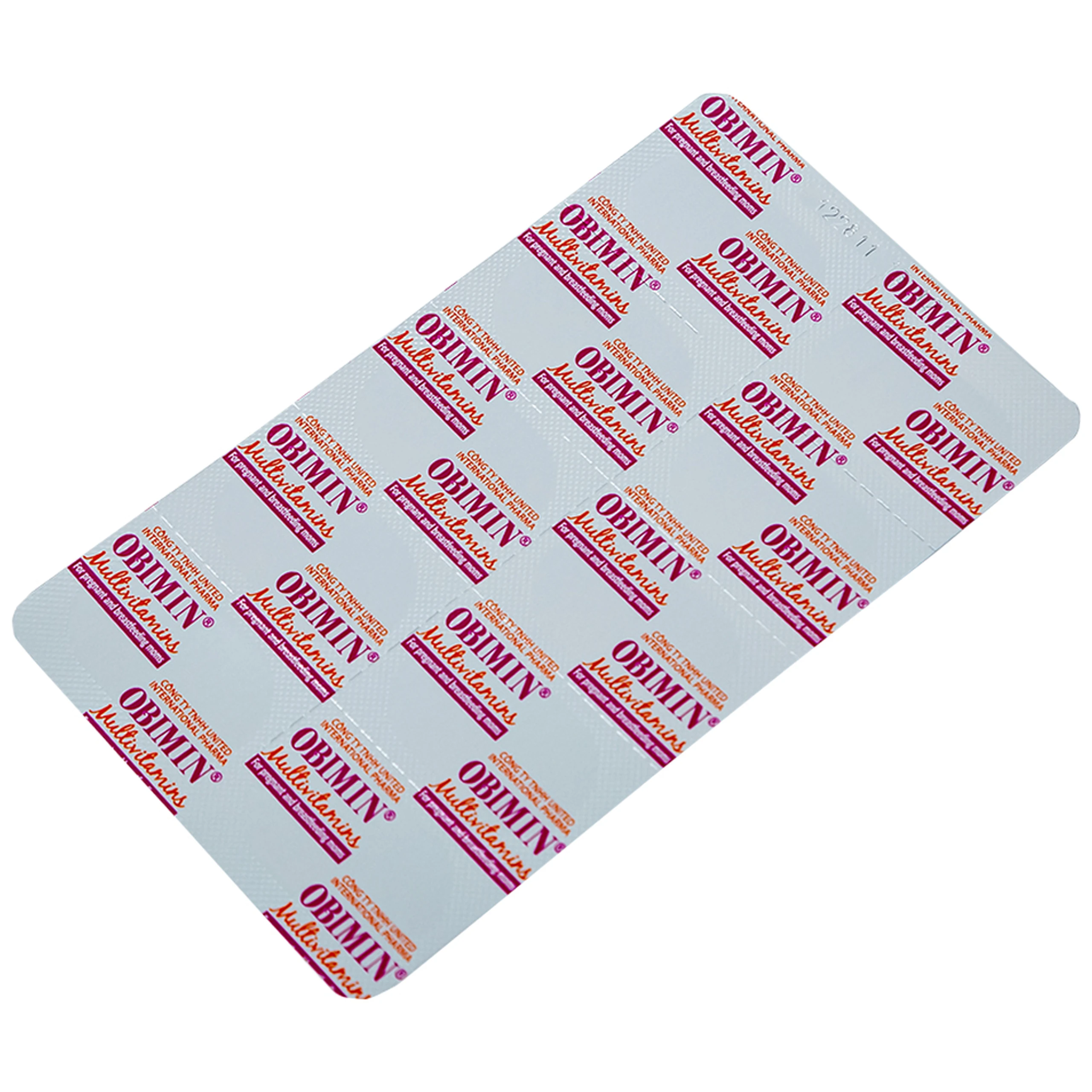 Viên nén Obimin Multivitamins United bổ sung vitamin và khoáng chất (3 vỉ x 10 viên)